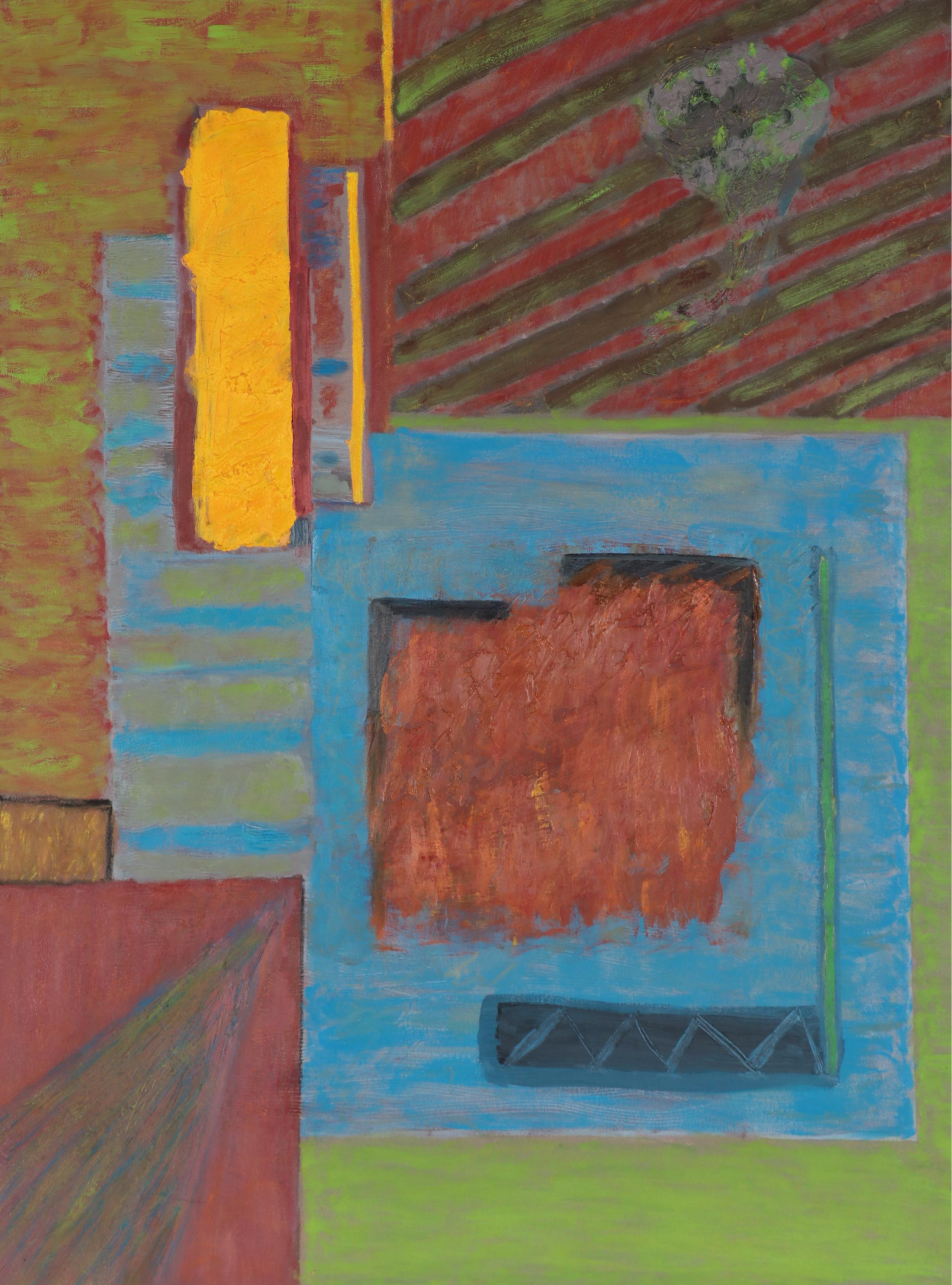 Felix Bronner Large-Scale Oil Painting "The Broken Square," 1990