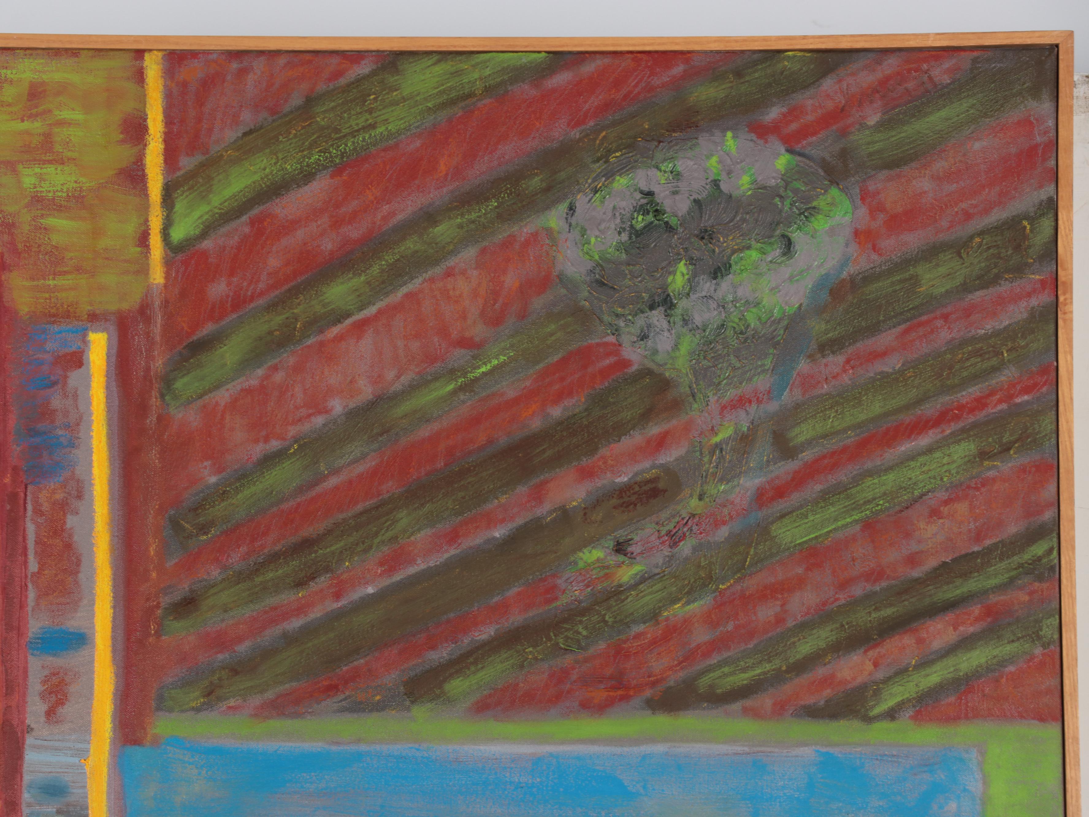 Felix Bronner Large-Scale Oil Painting "The Broken Square," 1990