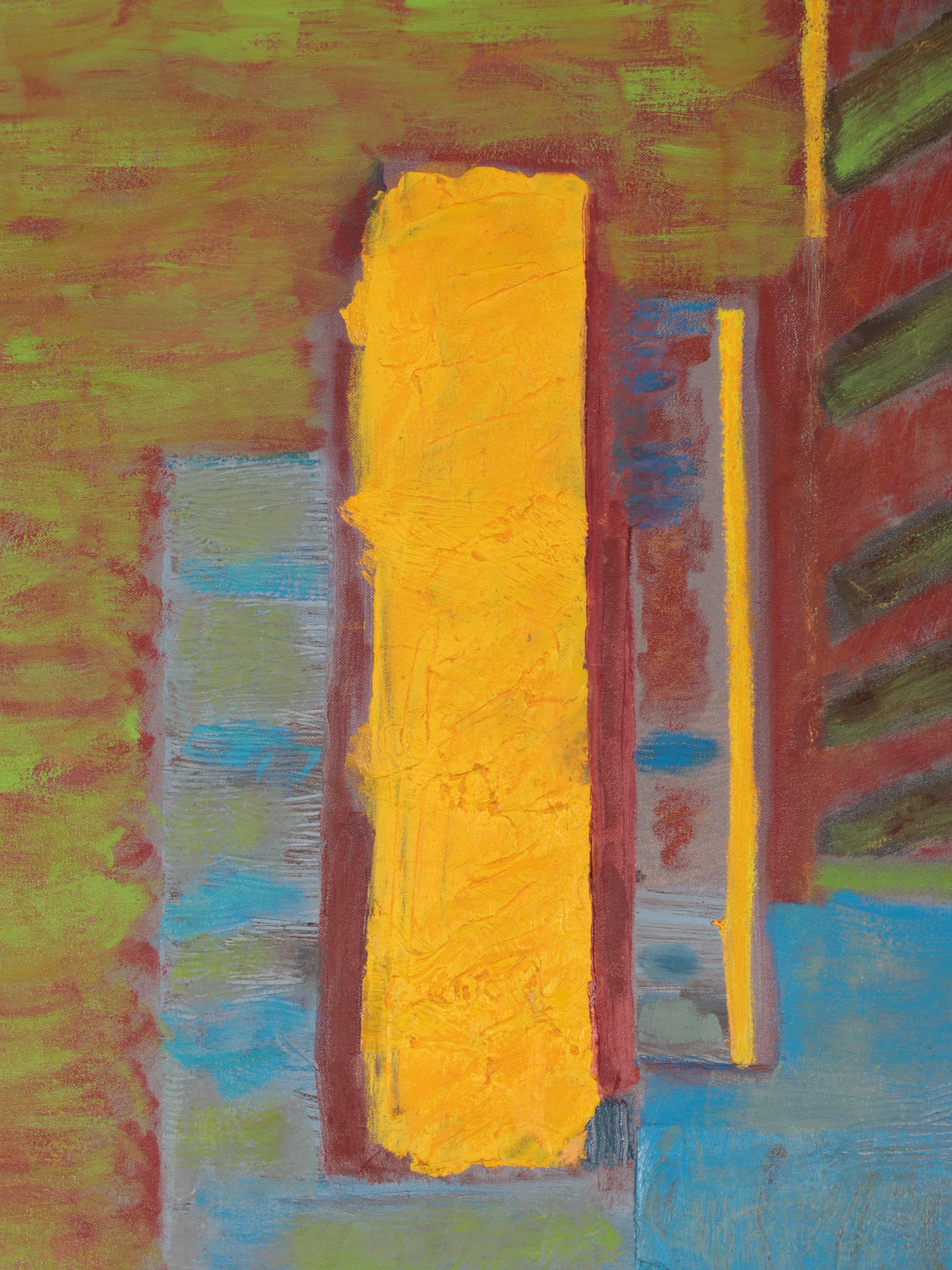 Felix Bronner Large-Scale Oil Painting "The Broken Square," 1990