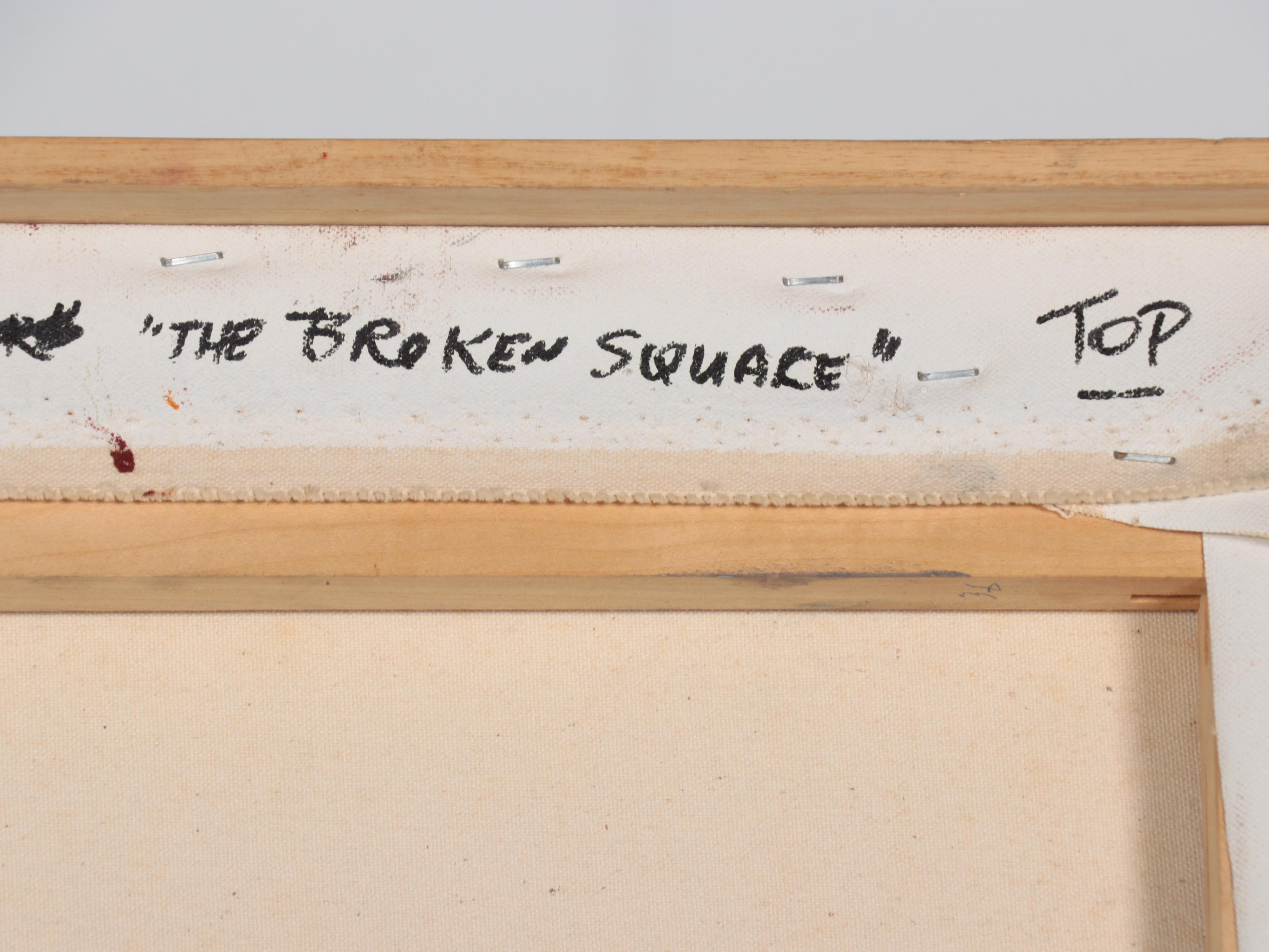 Felix Bronner Large-Scale Oil Painting "The Broken Square," 1990