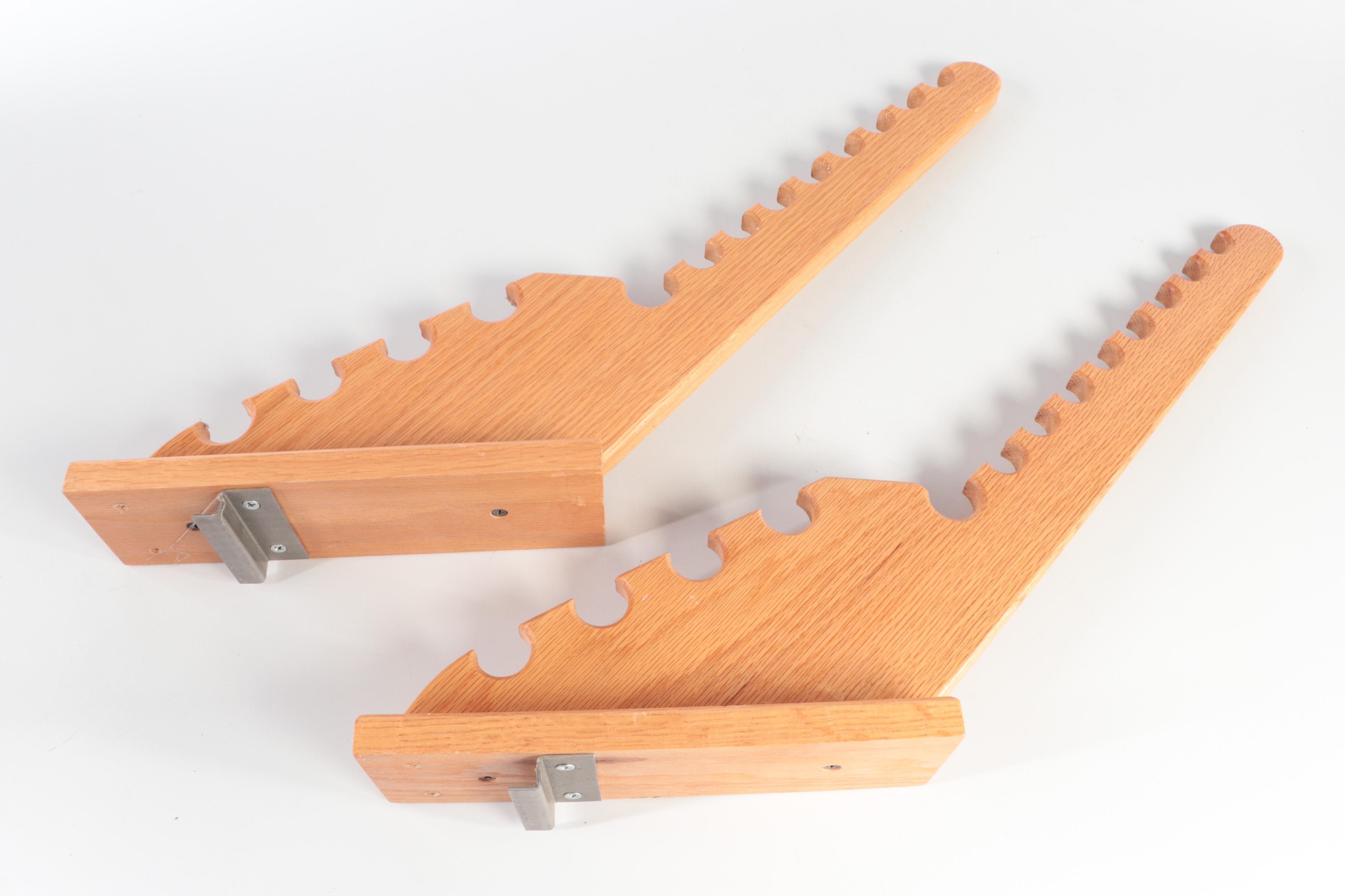 Wooden Golf Club Rack Wall Display