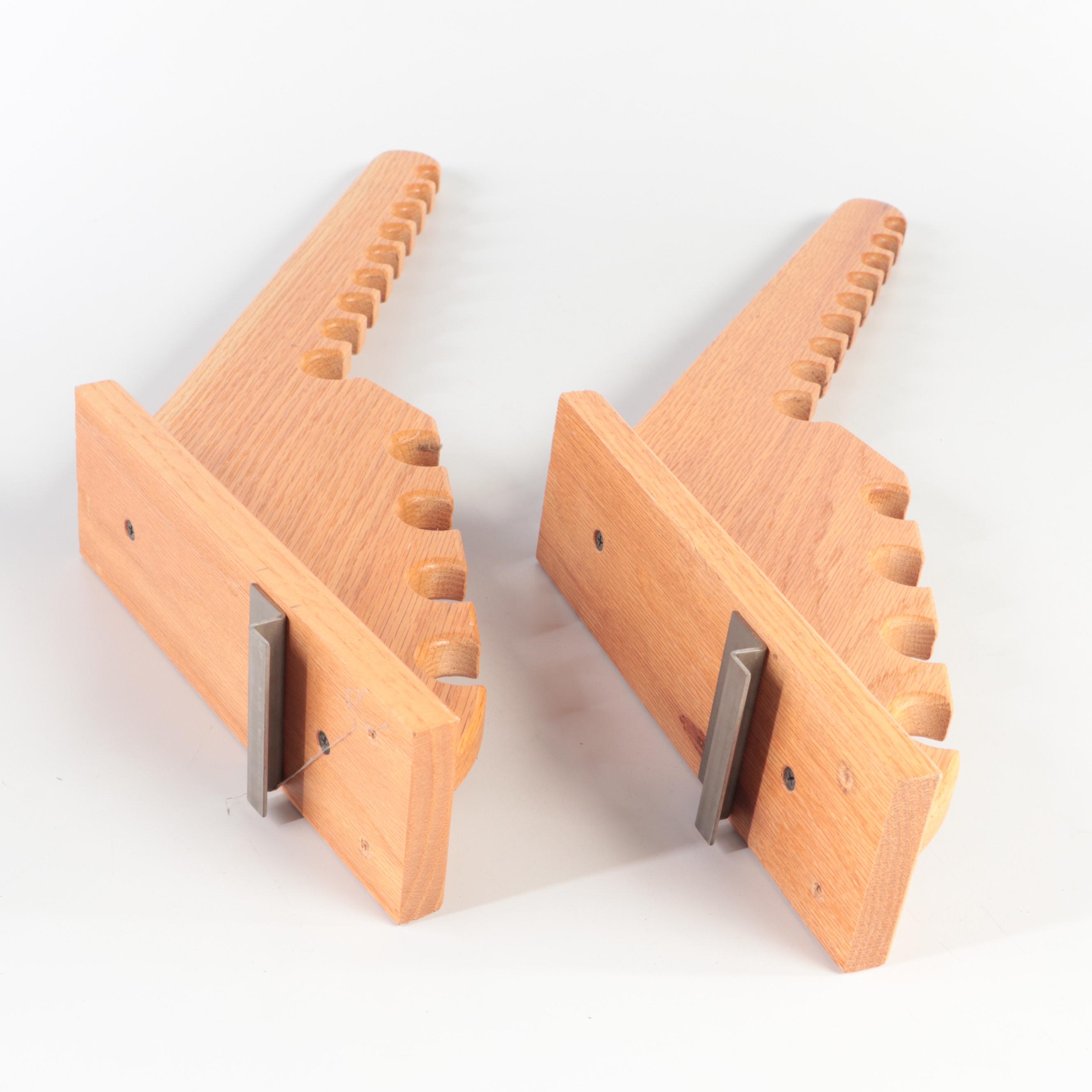 Wooden Golf Club Rack Wall Display