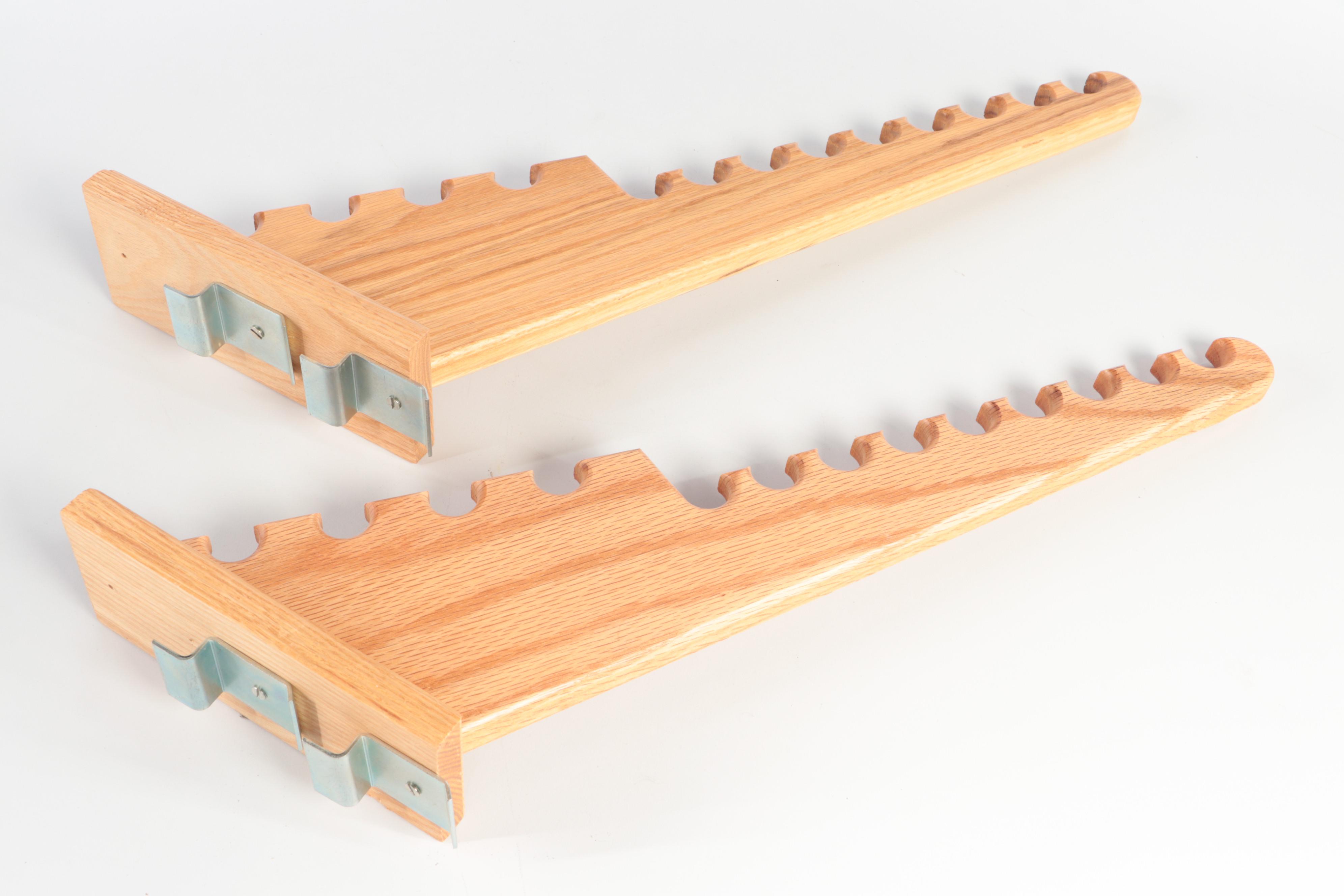 Wooden Golf Club Rack Wall Display