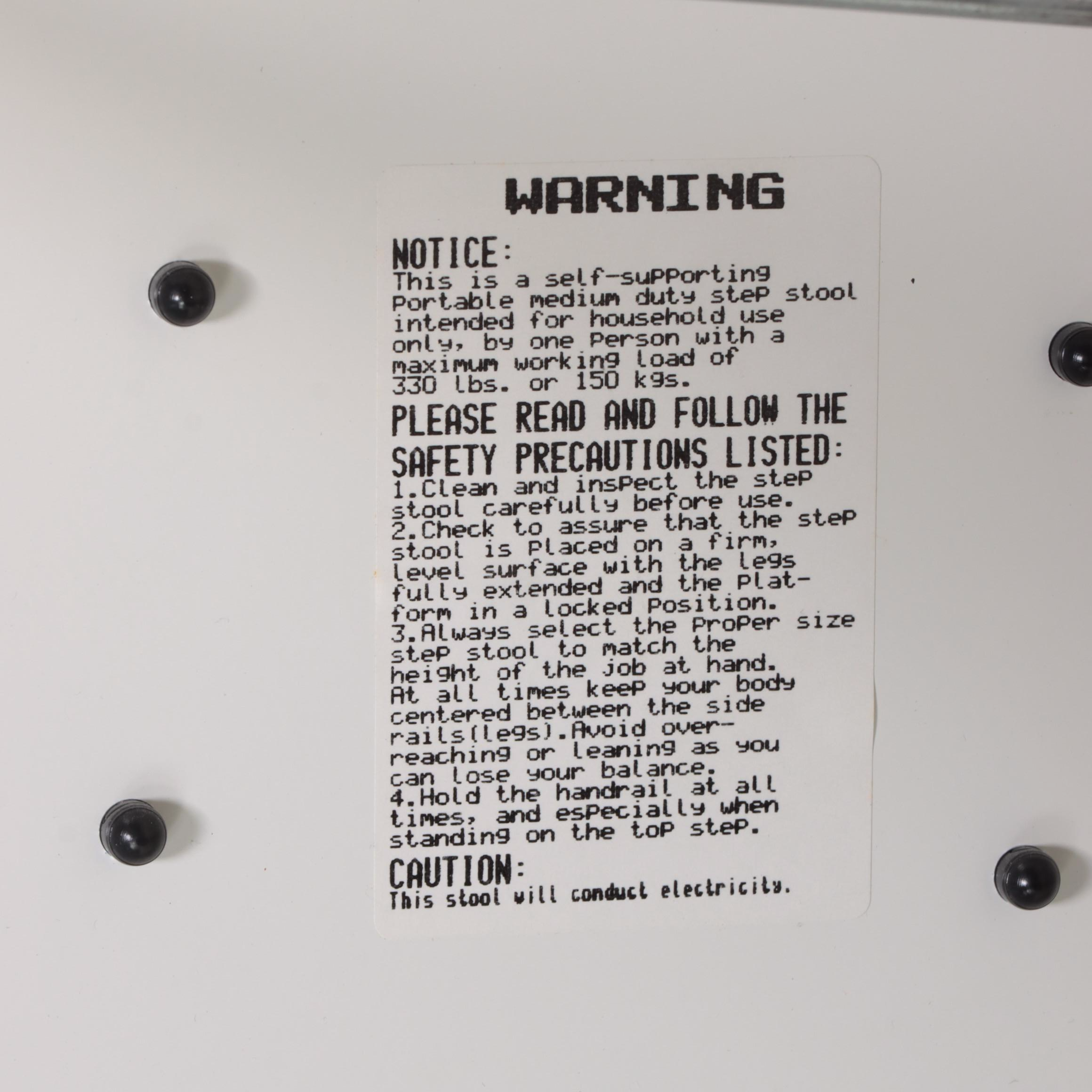 Polder Powder-Coated Steel Folding Step Ladder