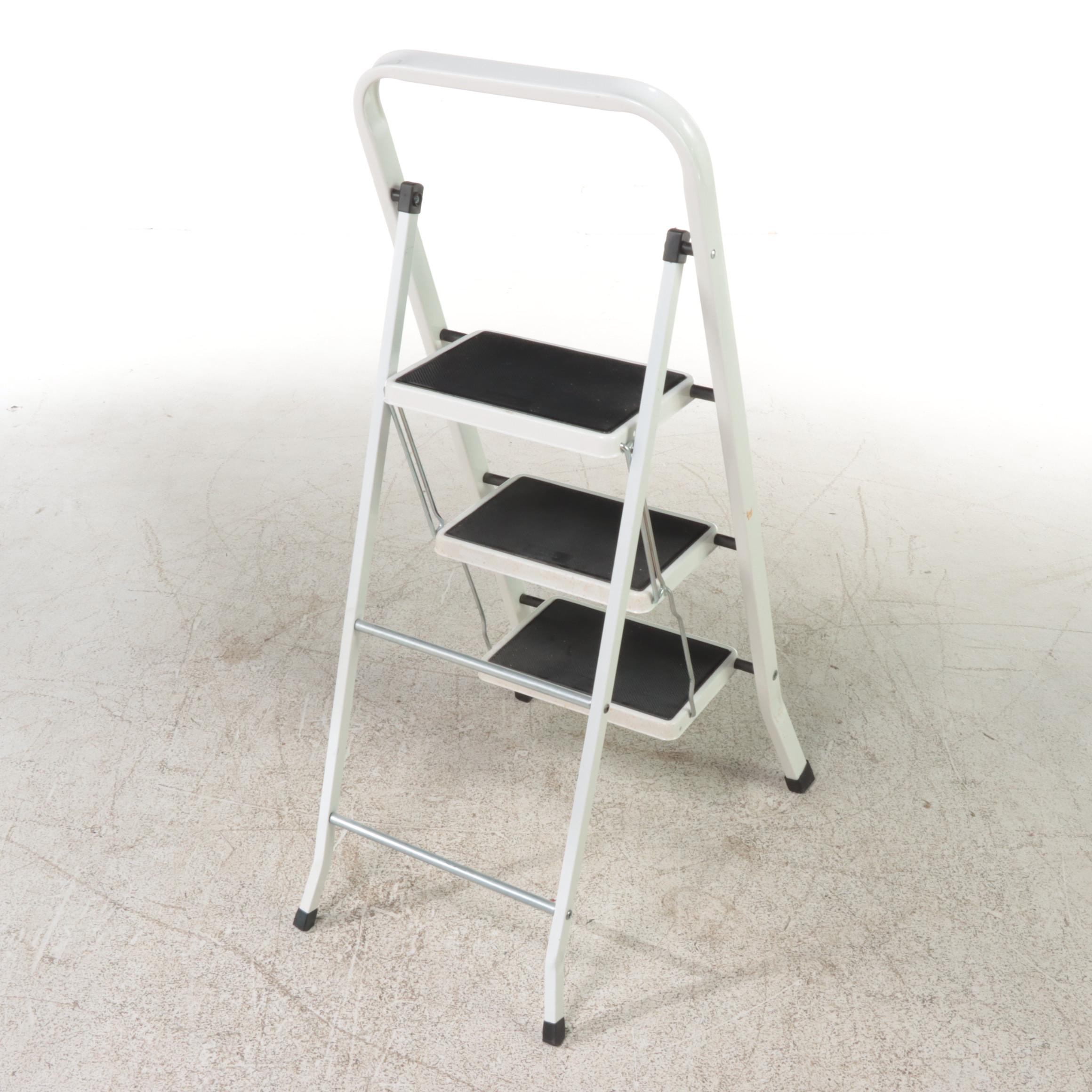 Polder Powder-Coated Steel Folding Step Ladder