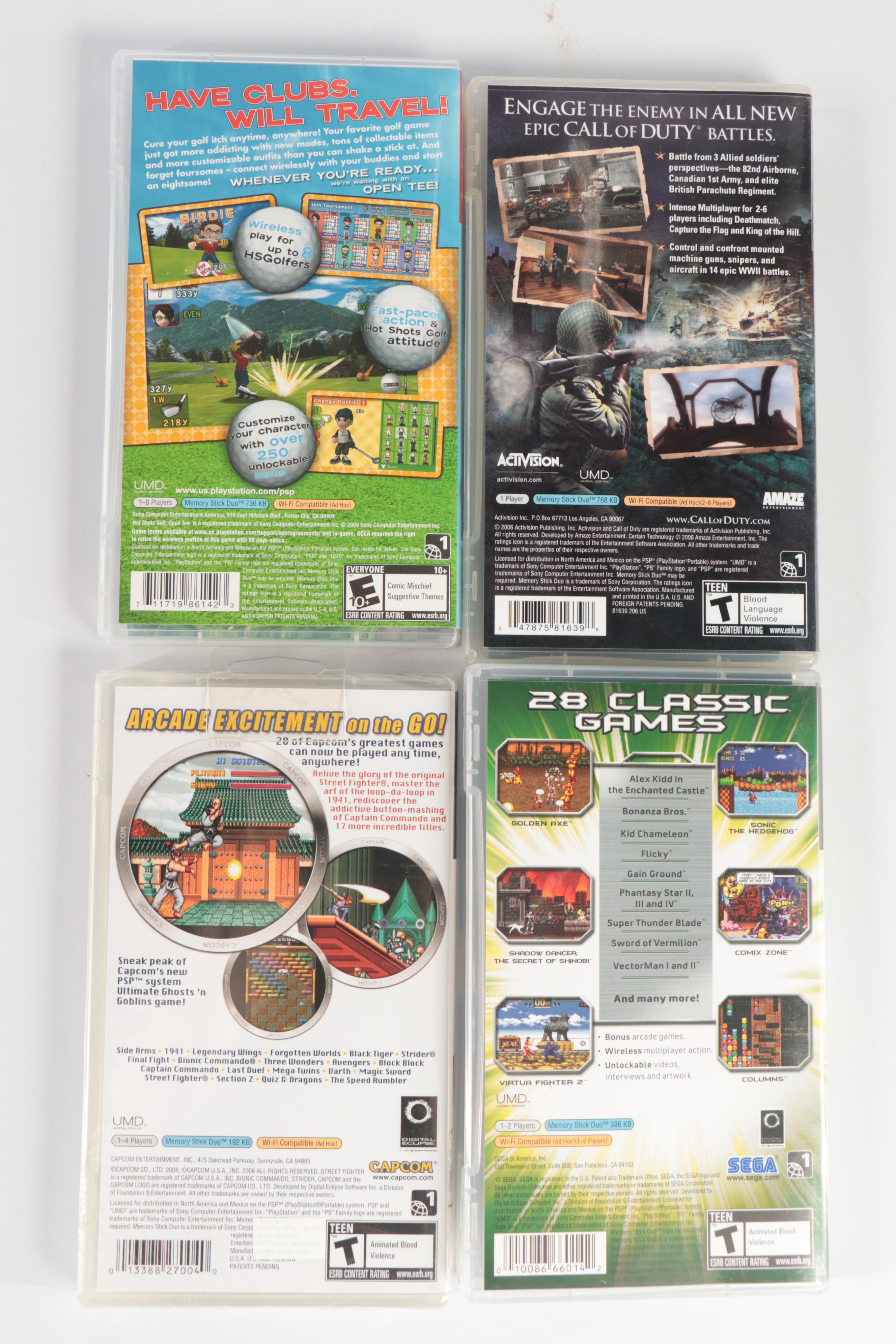 PSP Video Games with Sega Genesis Collection, Capcom Classics, and More