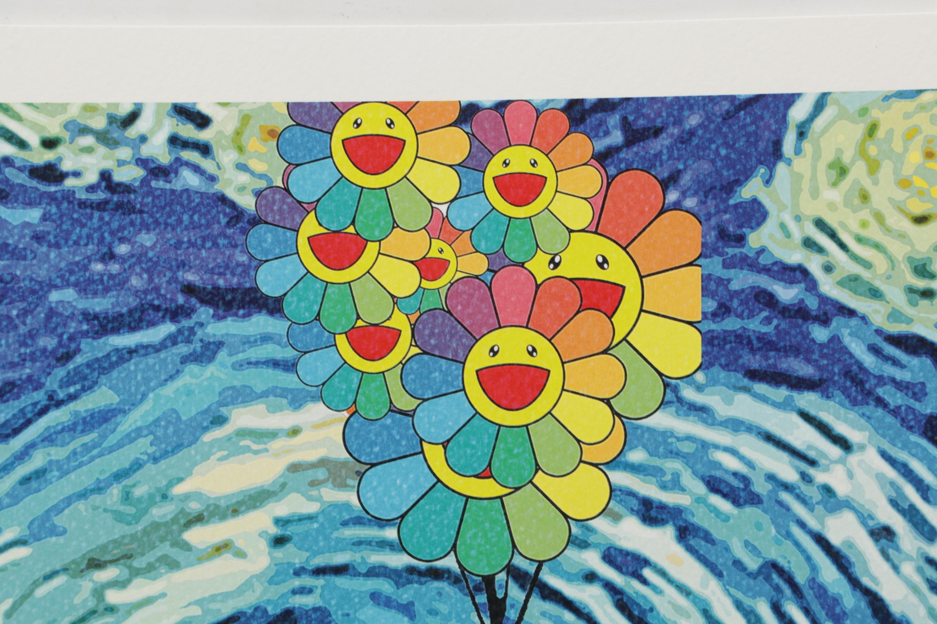 Death NYC Pop Art Graphic Print of Charlie Brown and Snoopy with Starry Night