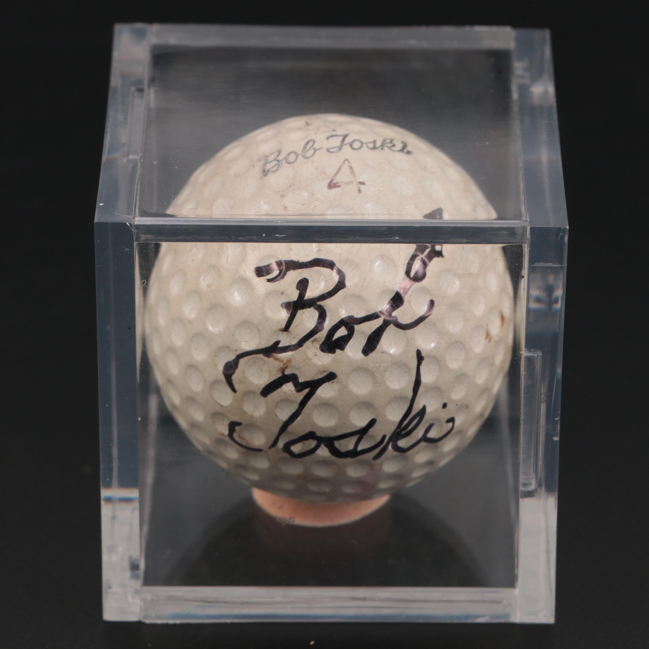 Bob Toski Signed Golf Ball and Framed Giclée