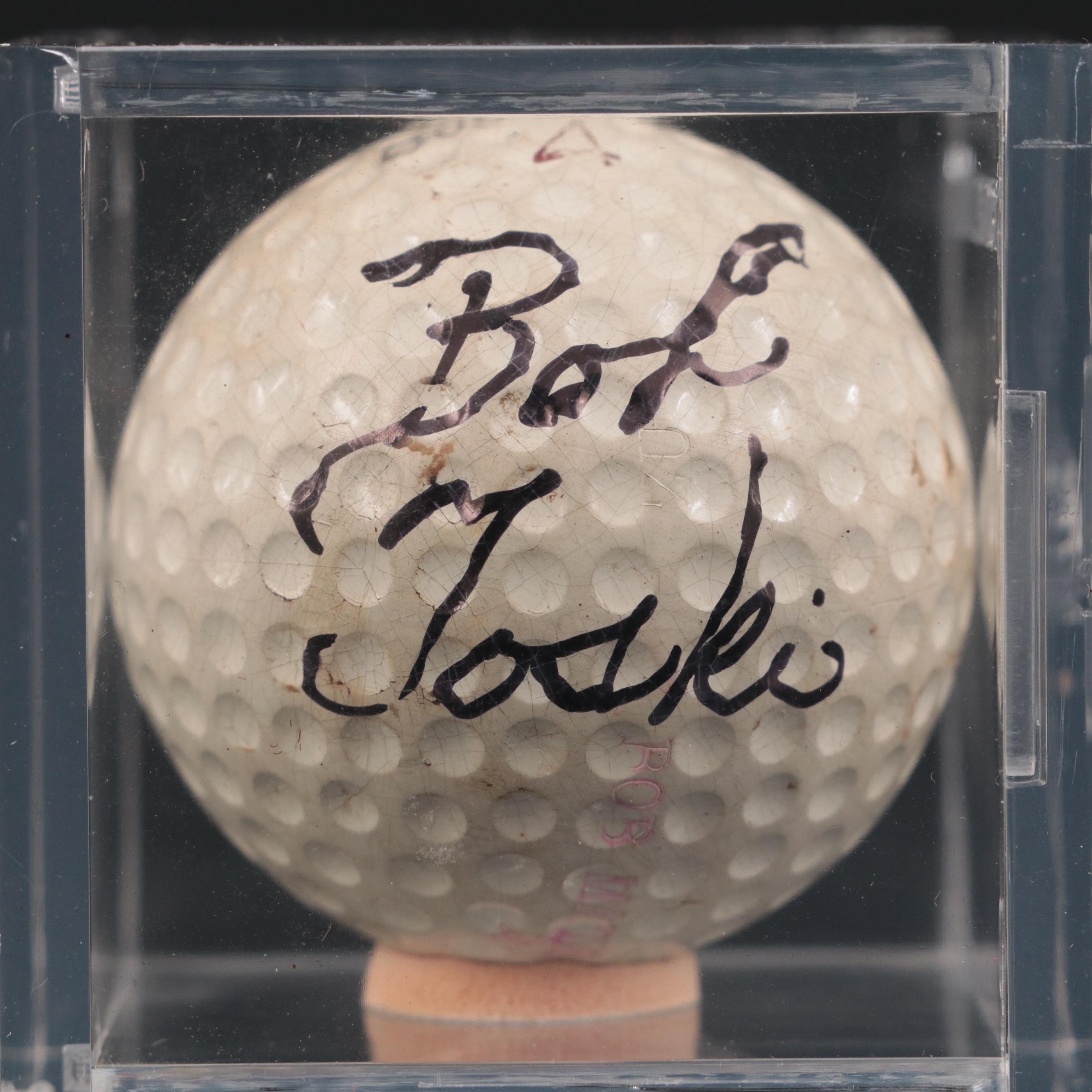 Bob Toski Signed Golf Ball and Framed Giclée