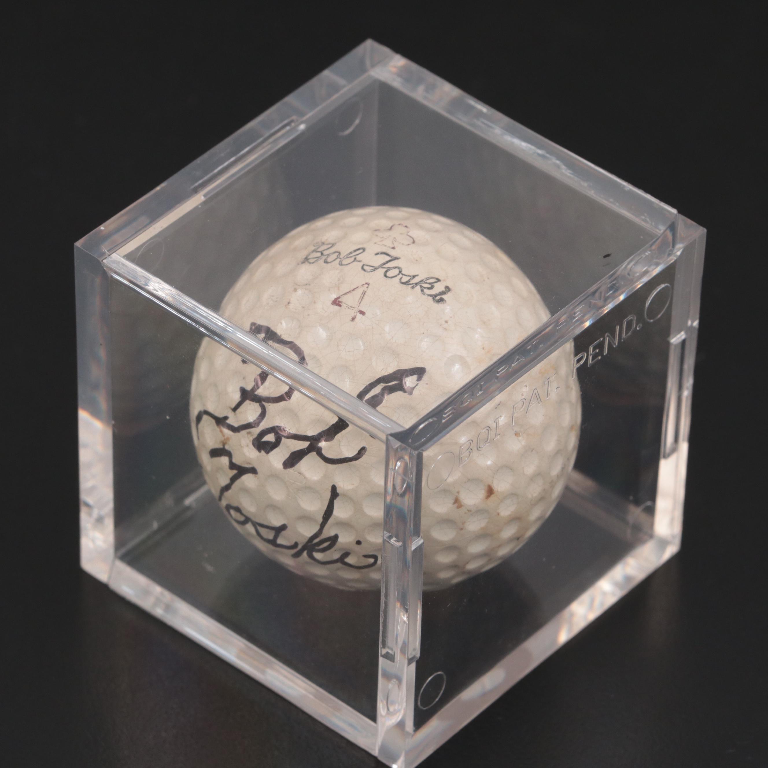 Bob Toski Signed Golf Ball and Framed Giclée