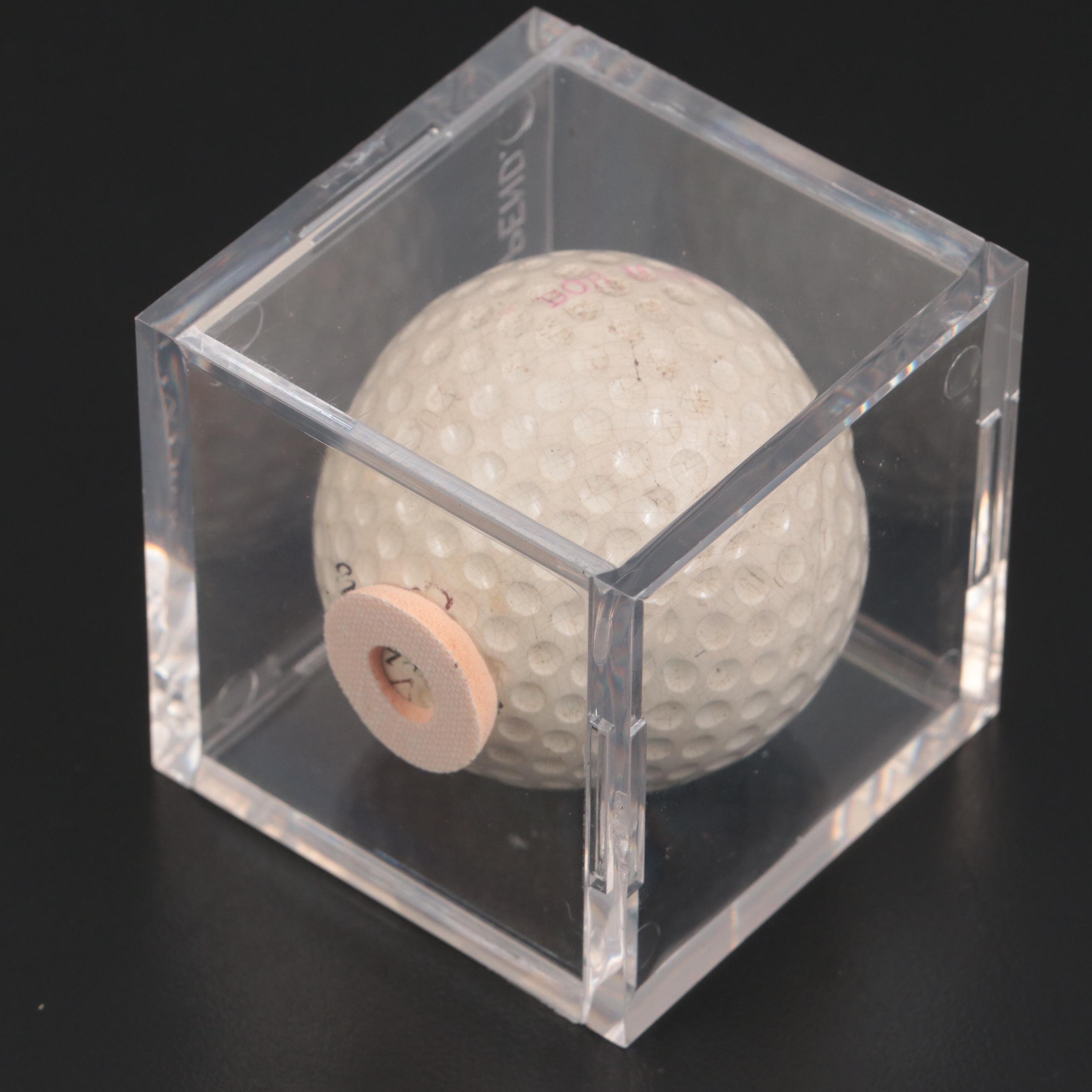 Bob Toski Signed Golf Ball and Framed Giclée