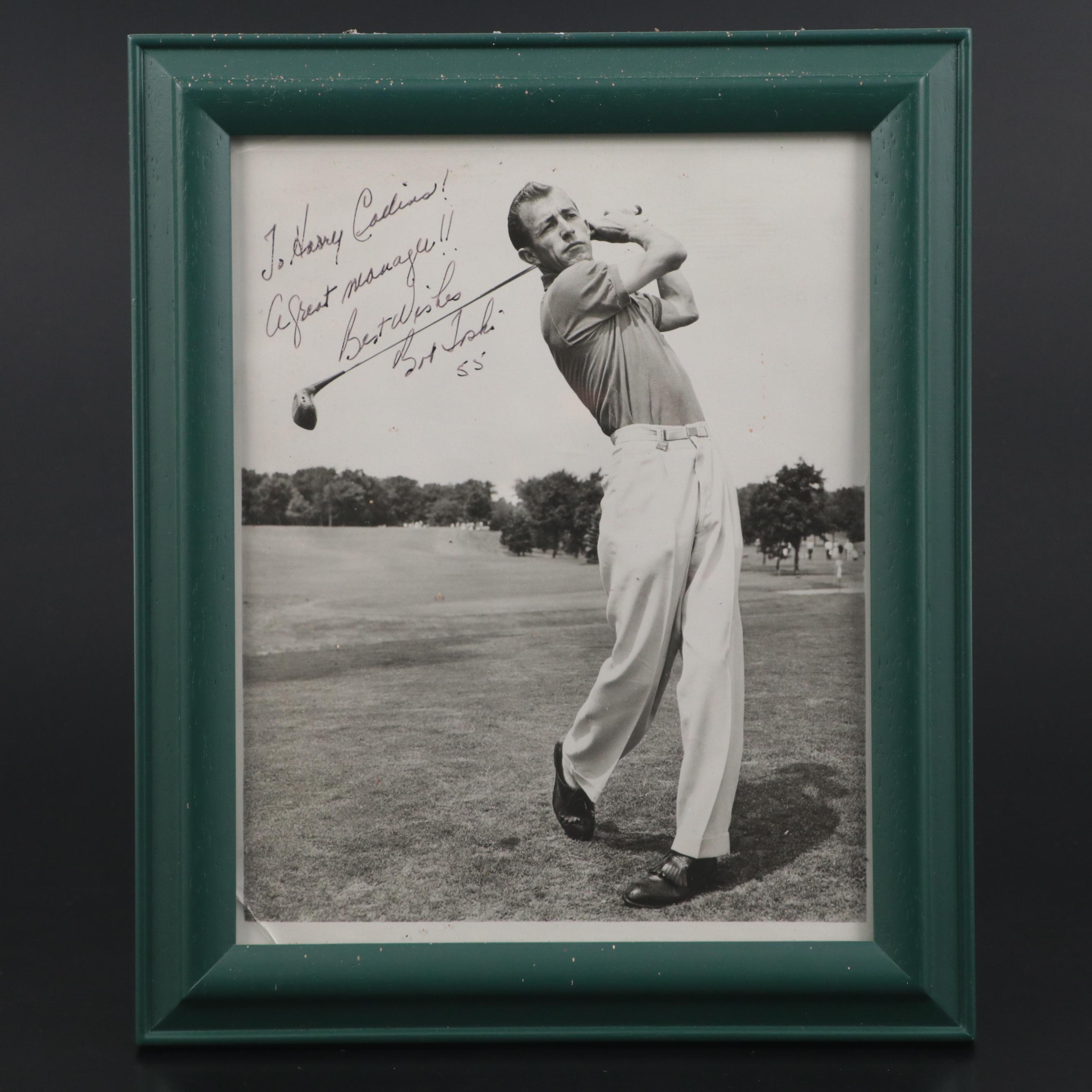 Bob Toski Signed Golf Ball and Framed Giclée