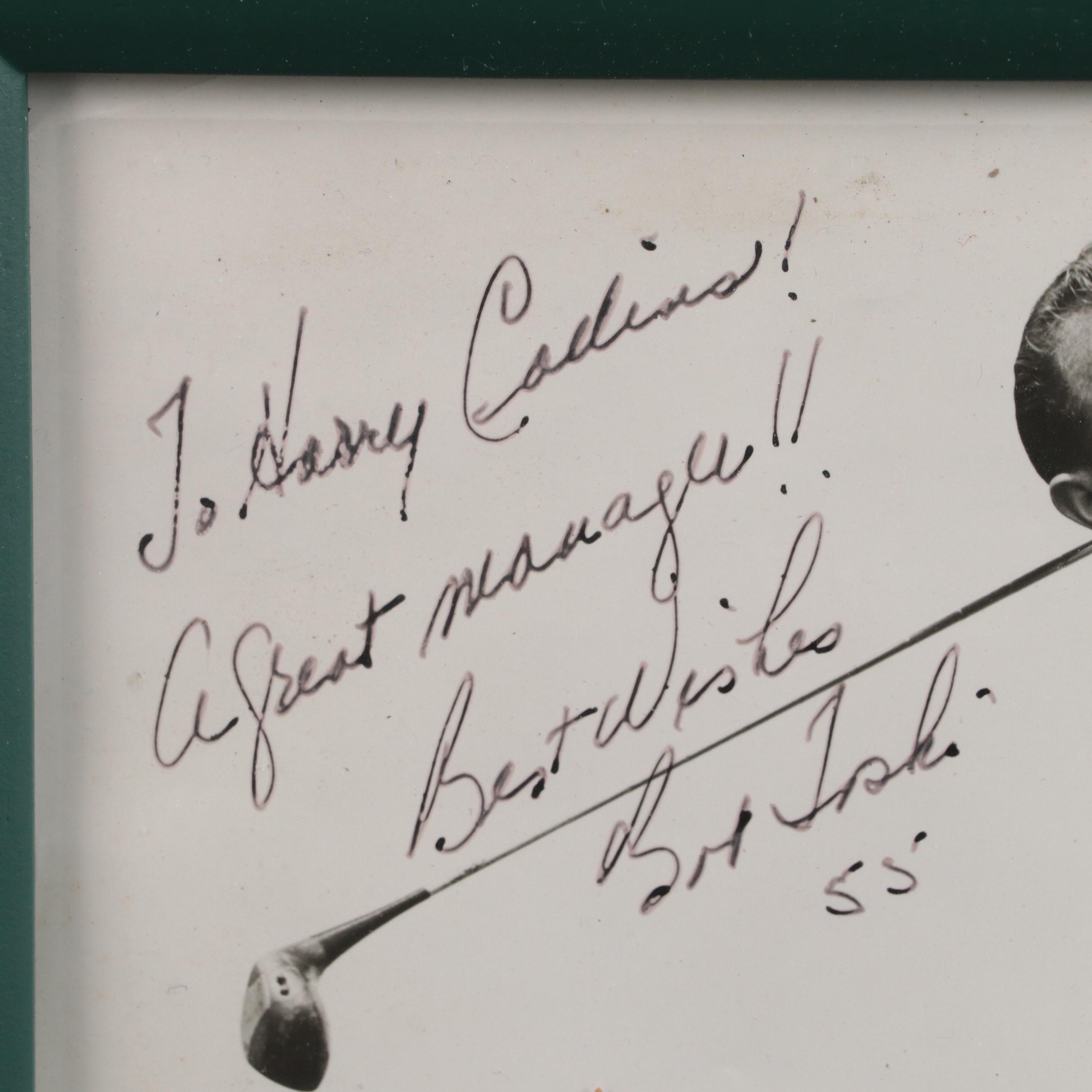 Bob Toski Signed Golf Ball and Framed Giclée