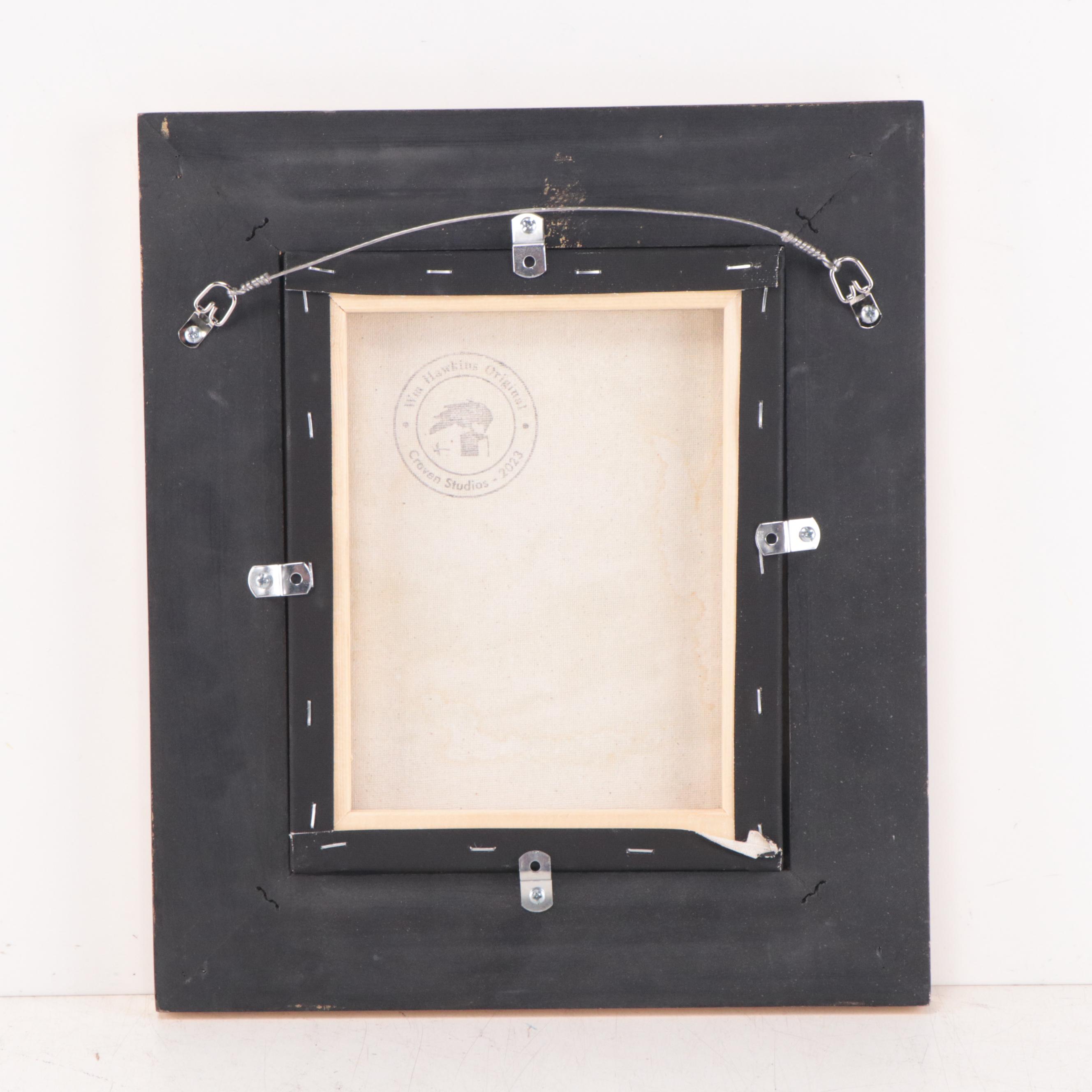 William Hawkins Oil Painting of Moonlit Landscape, 2023