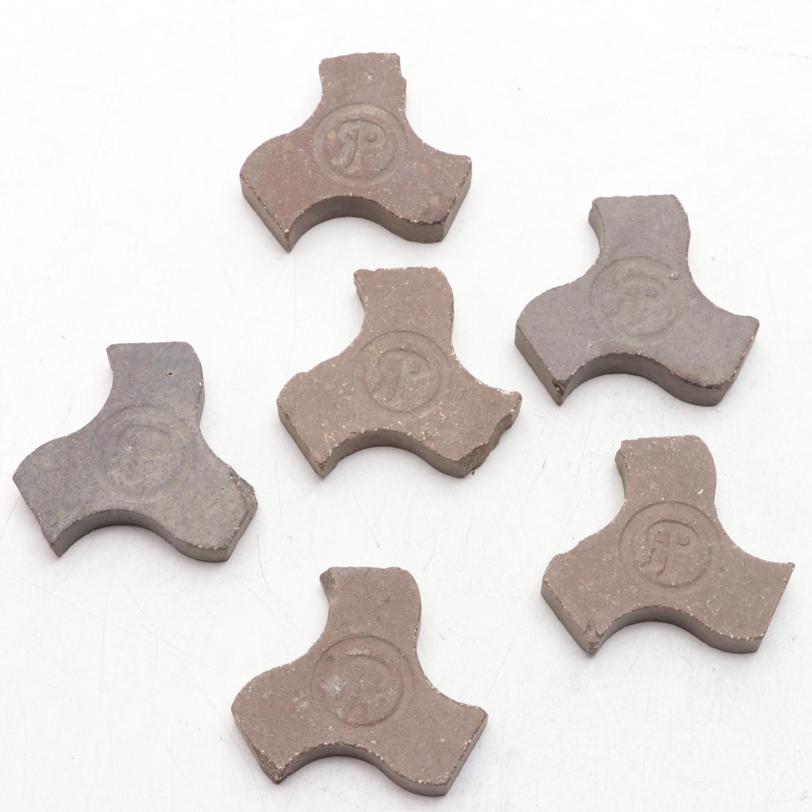 Rookwood Pottery Brown Ceramic Tiles, Late 19th Century