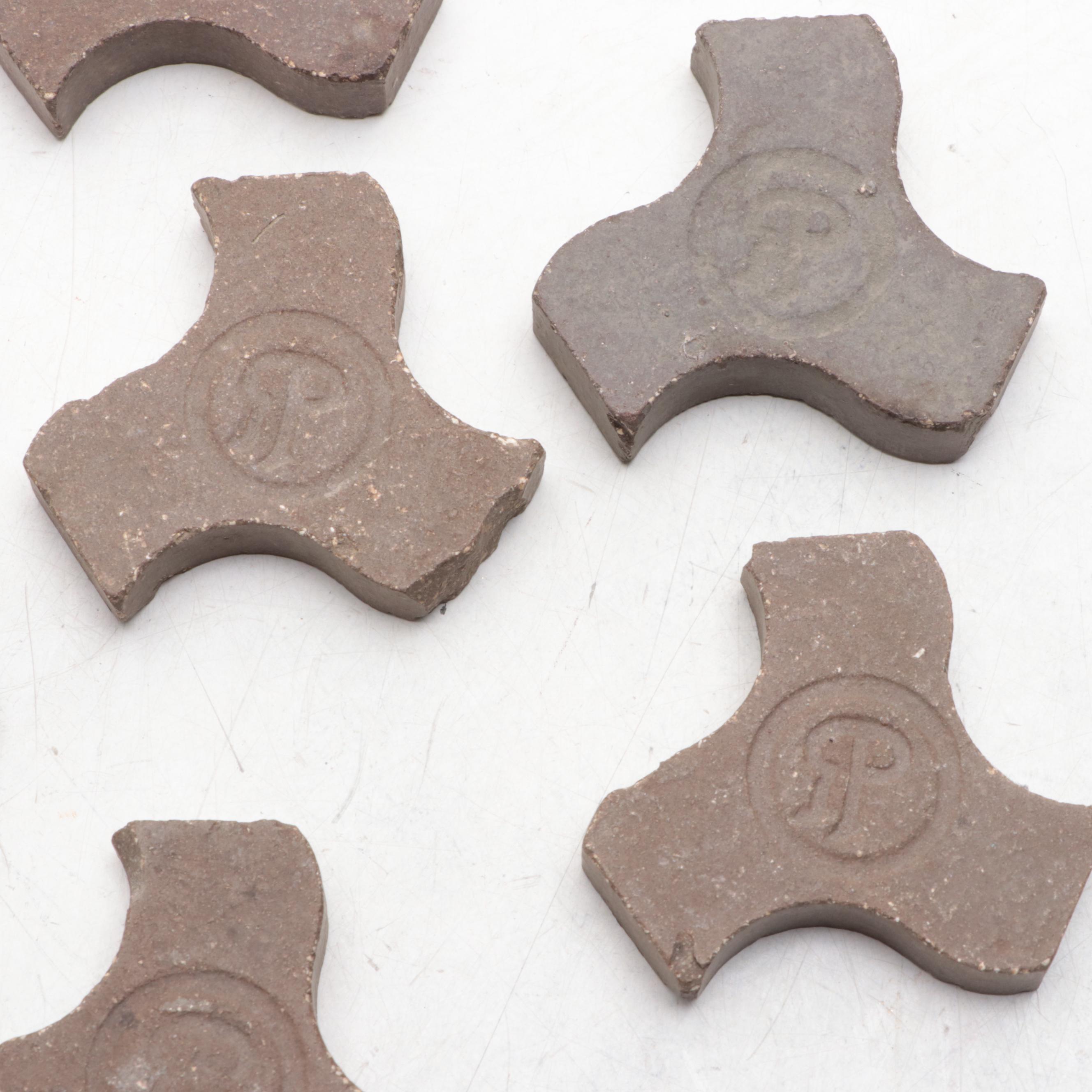 Rookwood Pottery Brown Ceramic Tiles, Late 19th Century