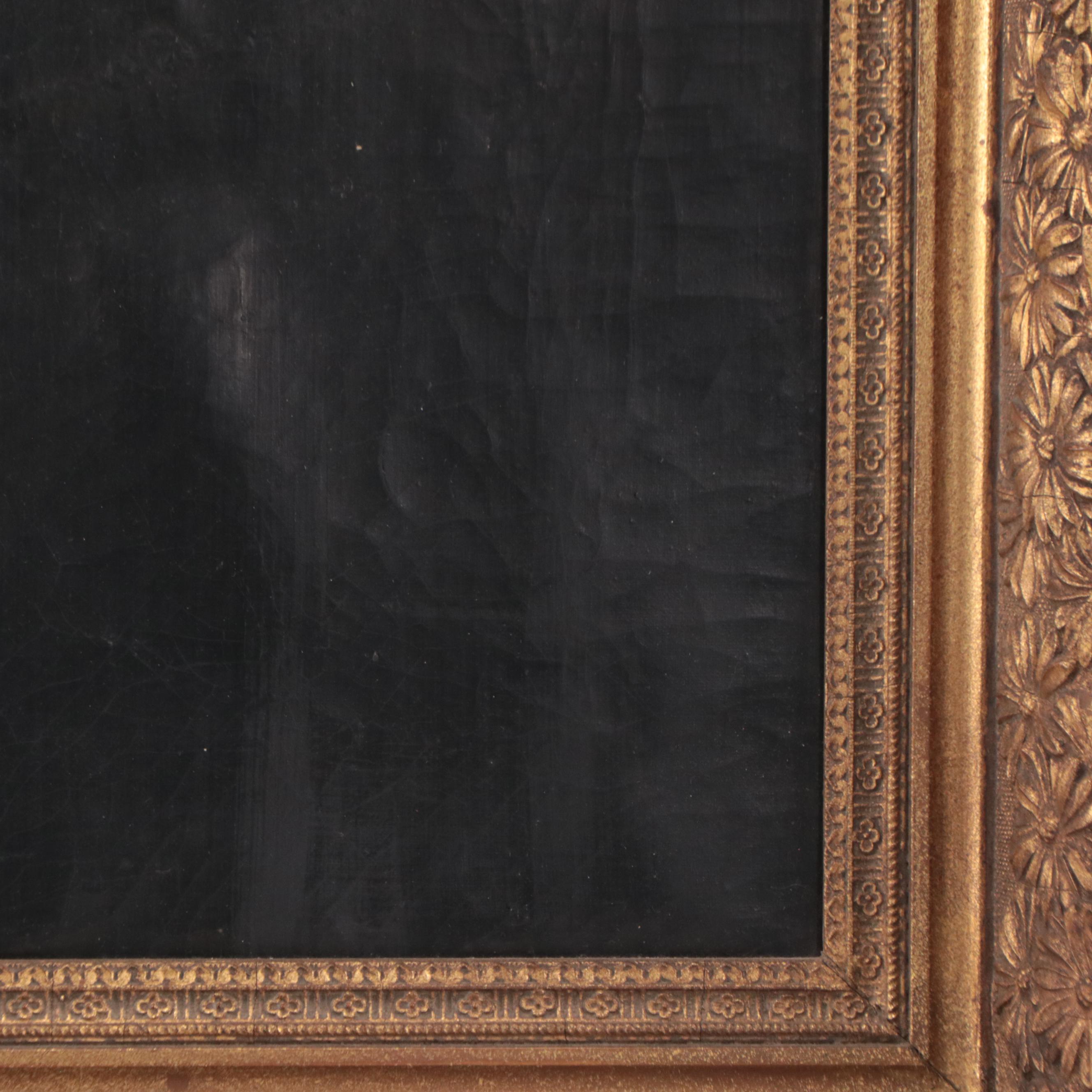 American School Portrait Oil Painting of Young Man in Suit, 19th Century