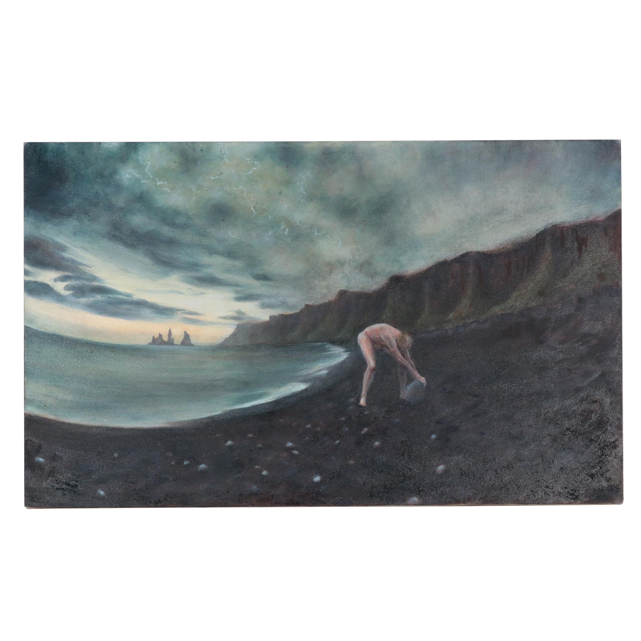 Sarah Szabo Surrealist Oil Painting "Finite Strives to Grasp the Infinite"