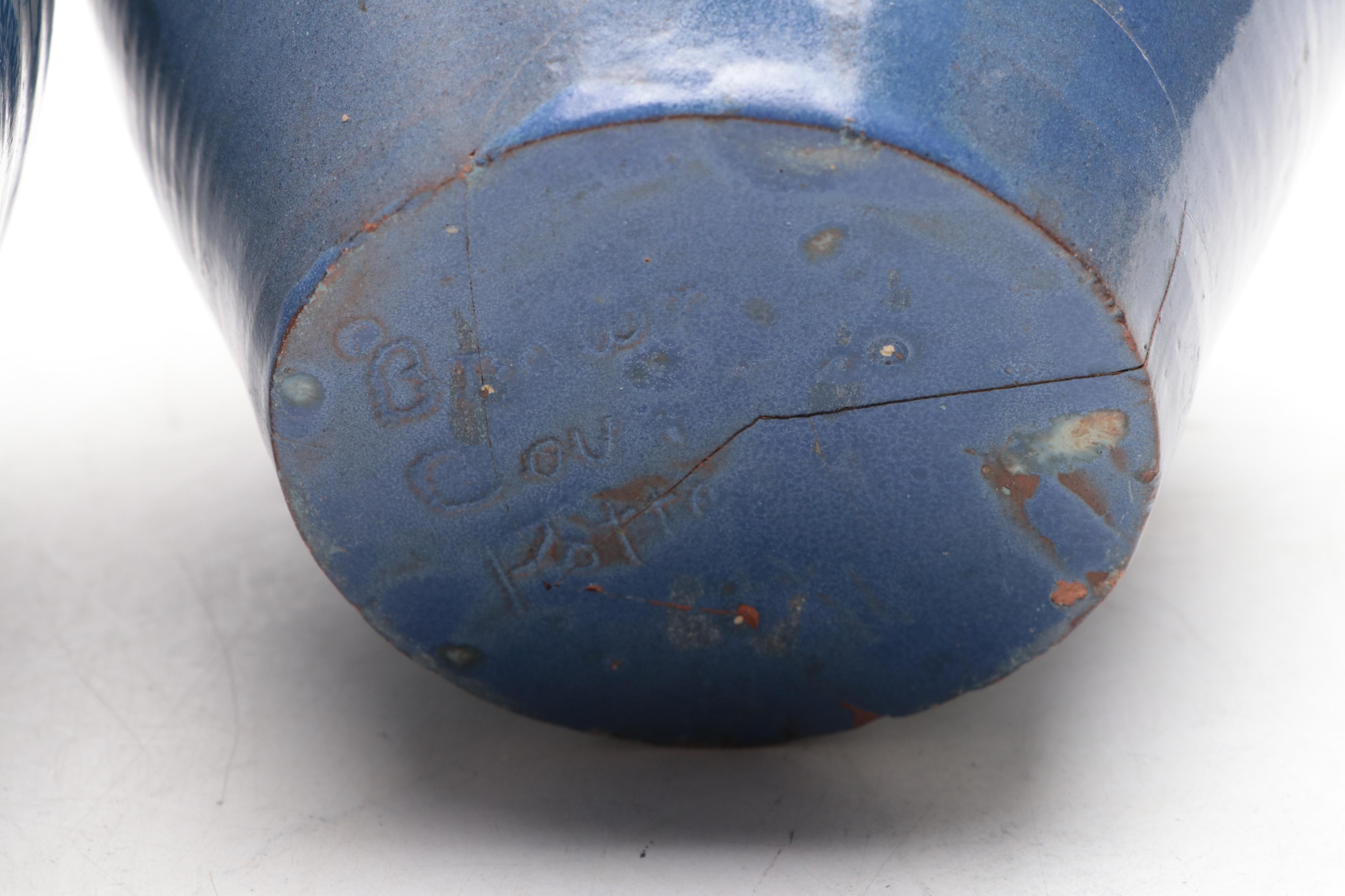 Bastine Pottery Stoneware Pitcher with Other Stoneware Art Pottery