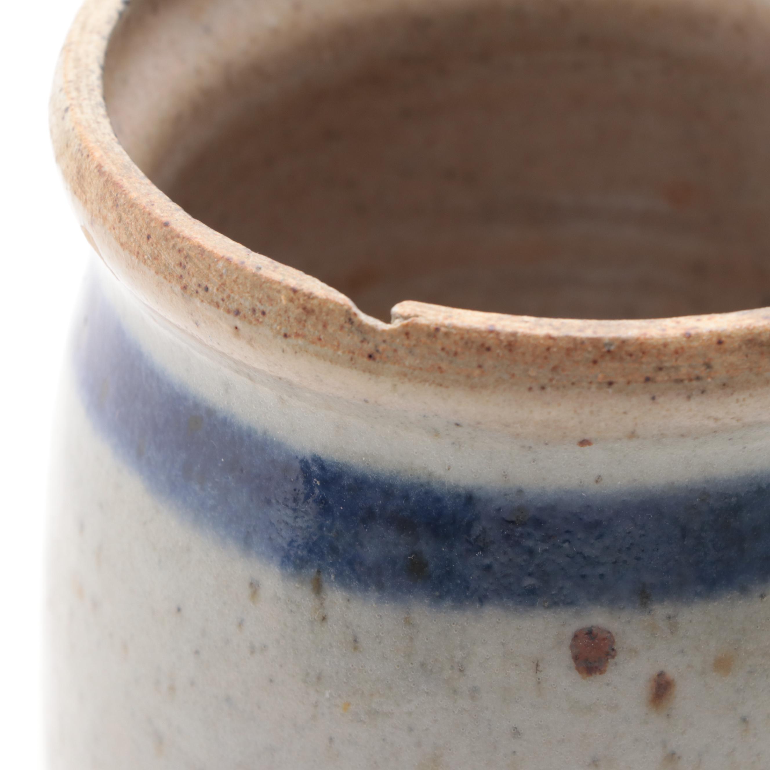 Bastine Pottery Stoneware Pitcher with Other Stoneware Art Pottery