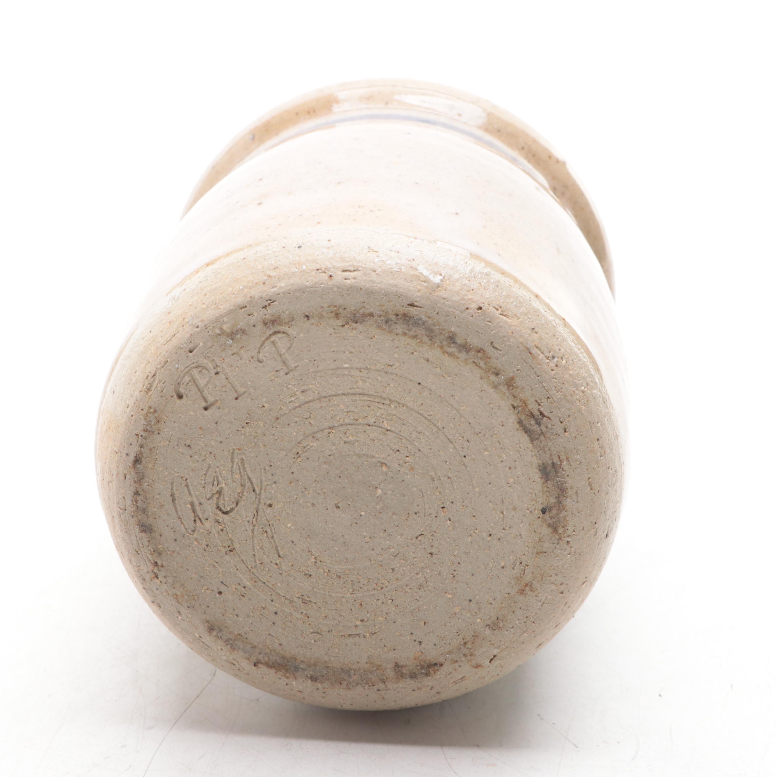 Bastine Pottery Stoneware Pitcher with Other Stoneware Art Pottery