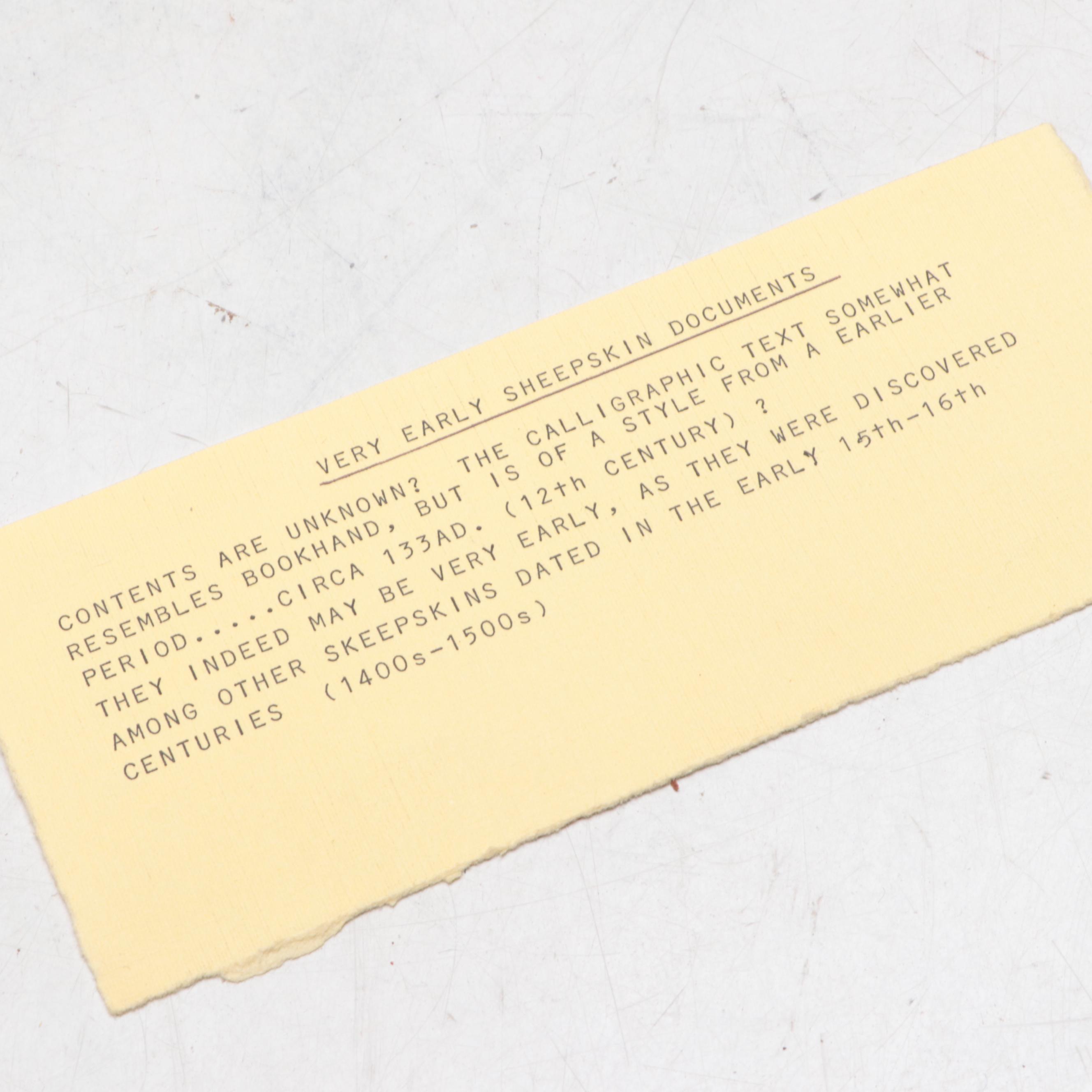 Medieval Vellum Documents