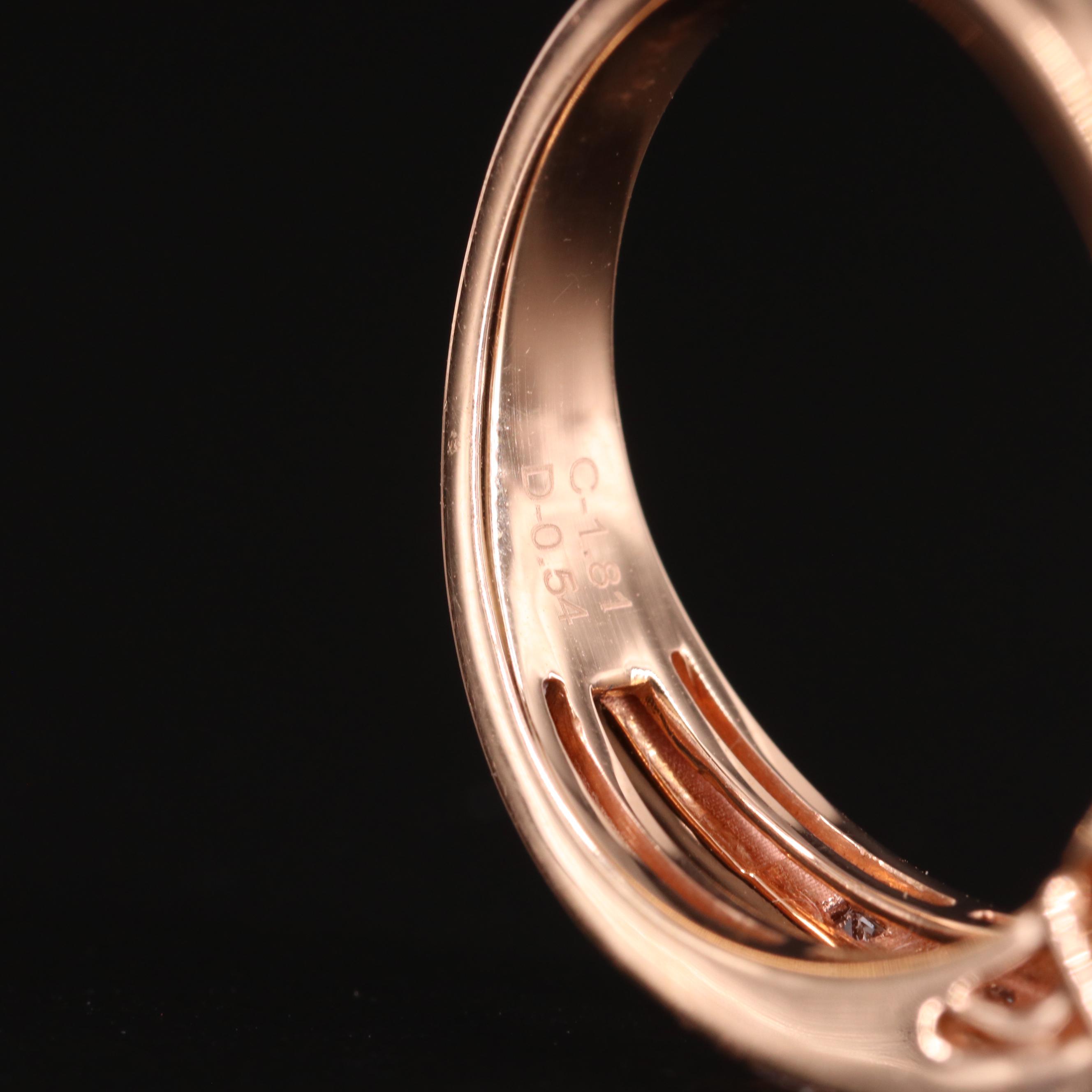 18K Rose Gold Morganite and Diamond Ring