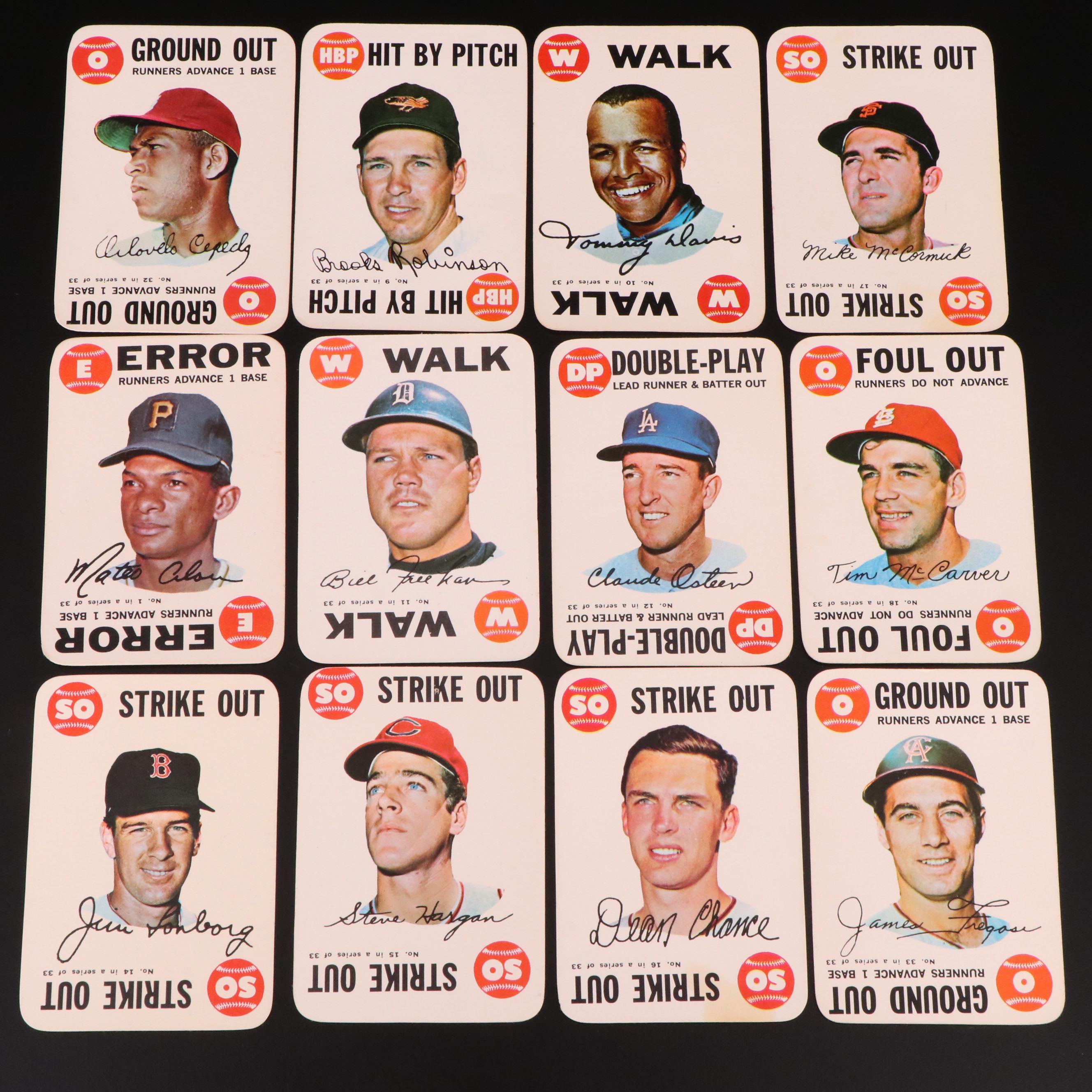 1968 Topps Game Baseball Cards Complete Set with Mantle, Mays and More