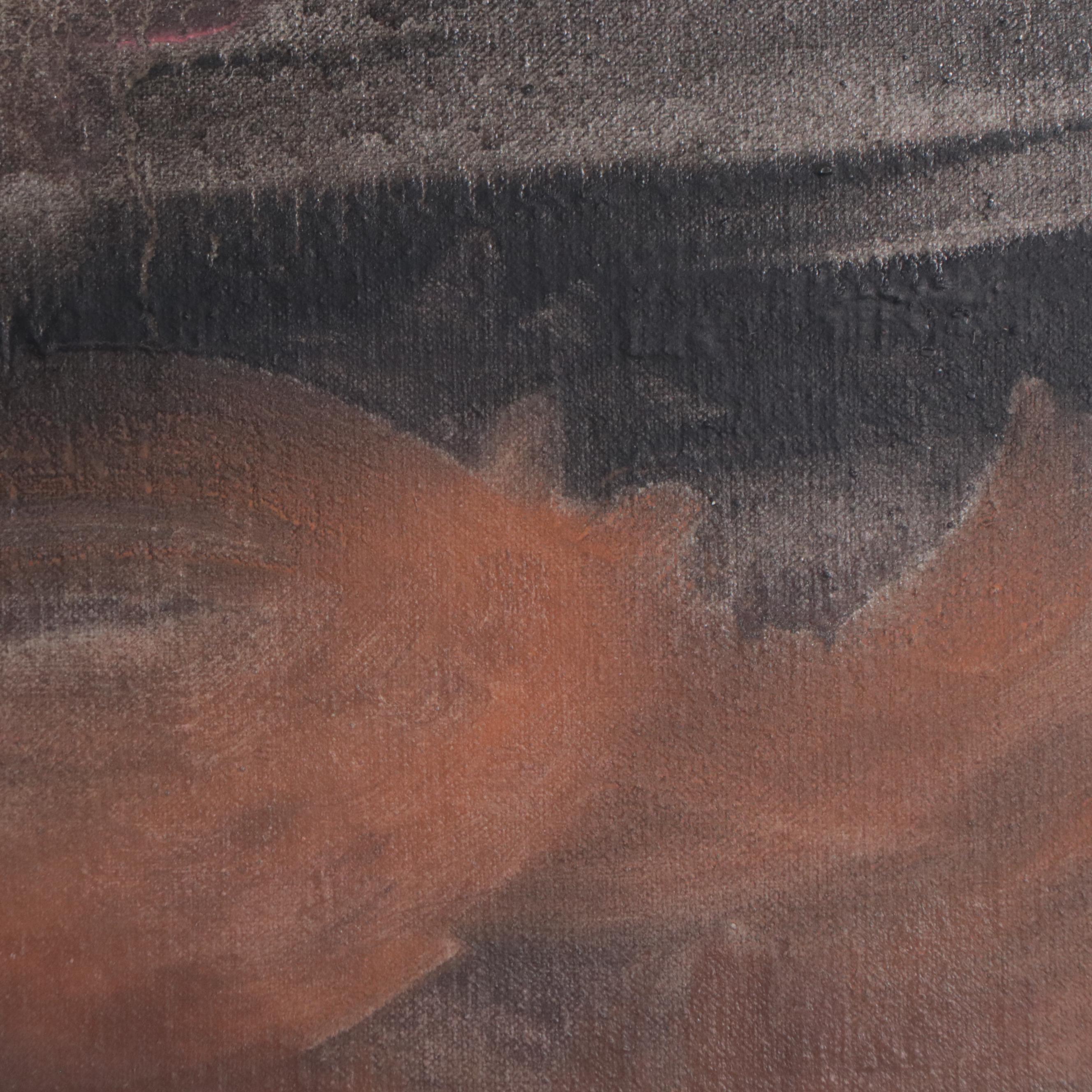 Sarah Szabo Nude Figural Oil Painting "Urban Night Light," 21st century