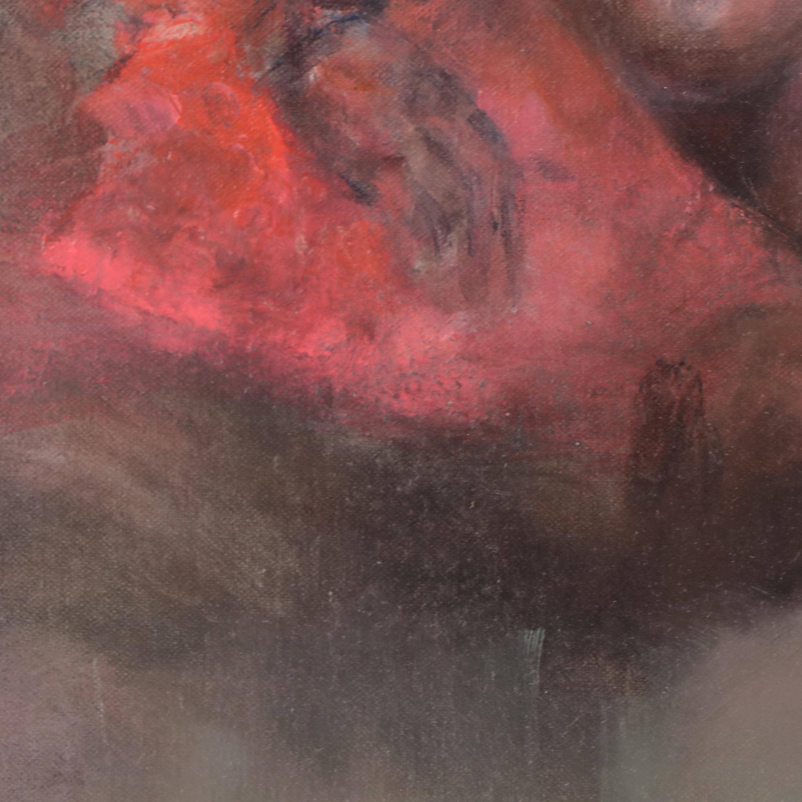 Sarah Szabo Nude Figural Oil Painting "Urban Night Light," 21st century