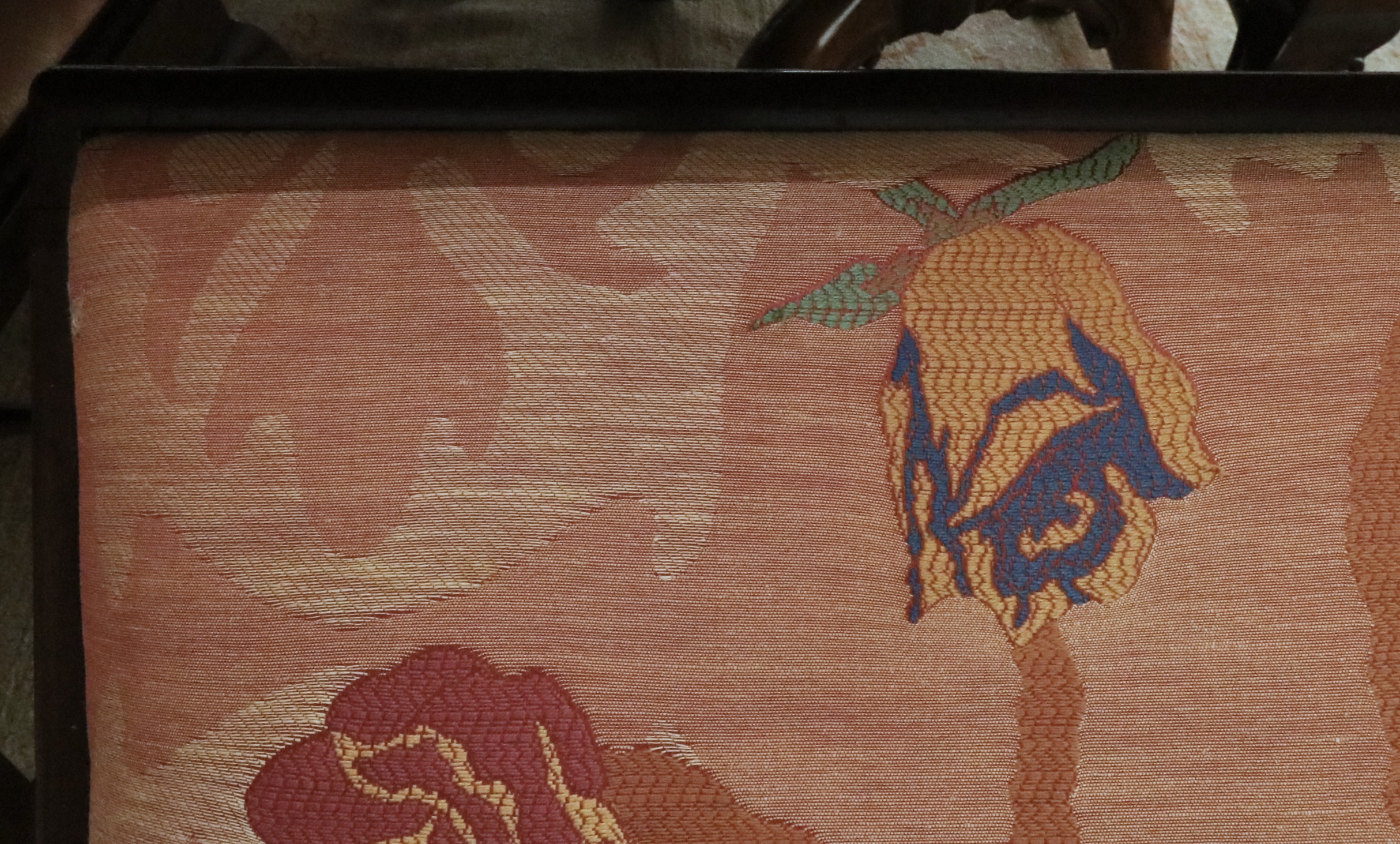 Queen Anne Style Three-Pedestal Mahogany Dining Table and Twelve Chairs