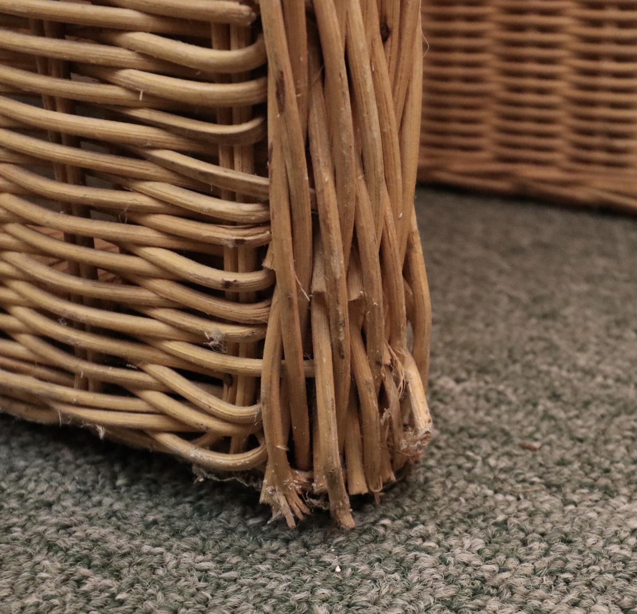 Natural and Accent-Painted Wicker Vanity Table and Stool