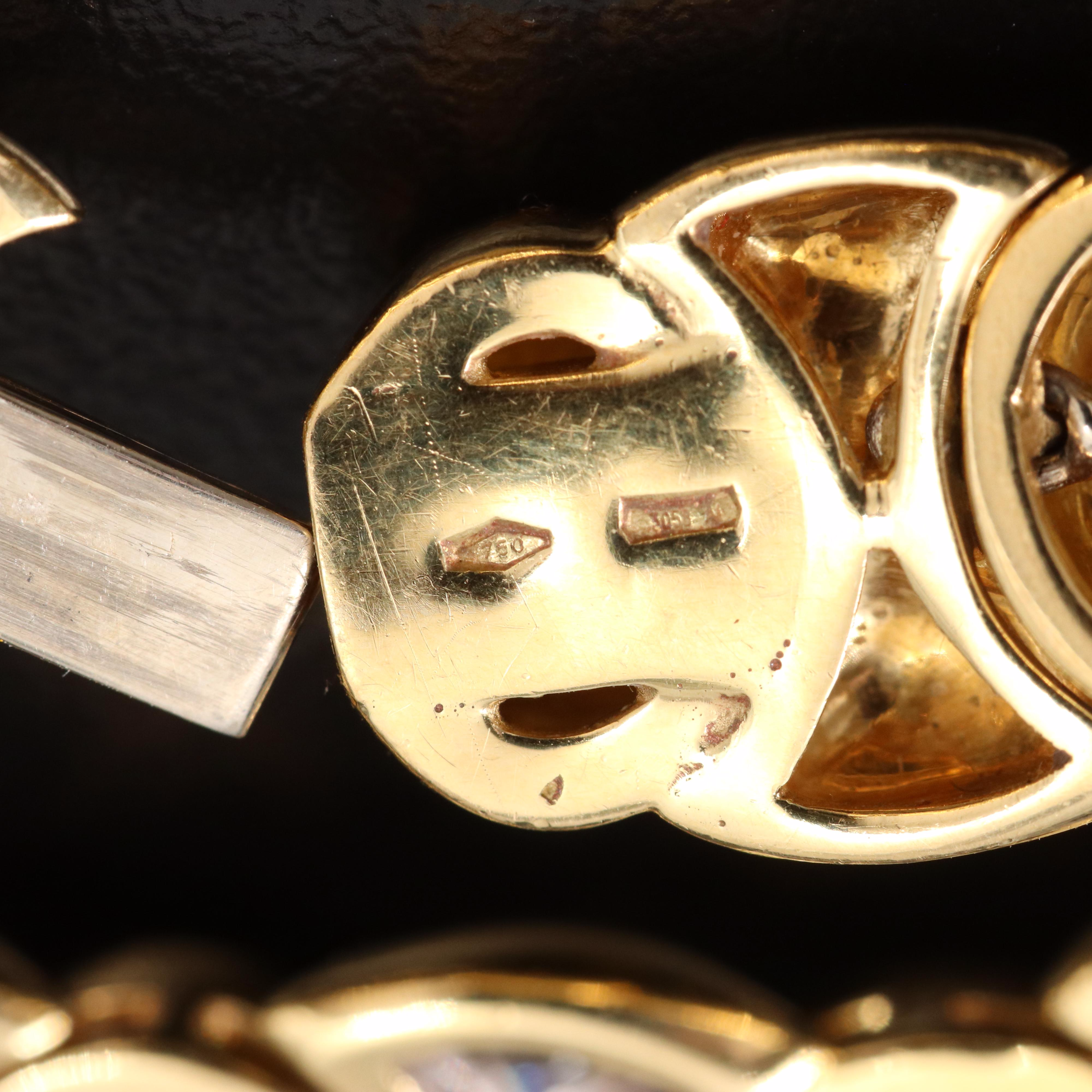 Italian 18K 12.00 CT Topaz, Amethyst, Diamond and Gemstone Collar Necklace