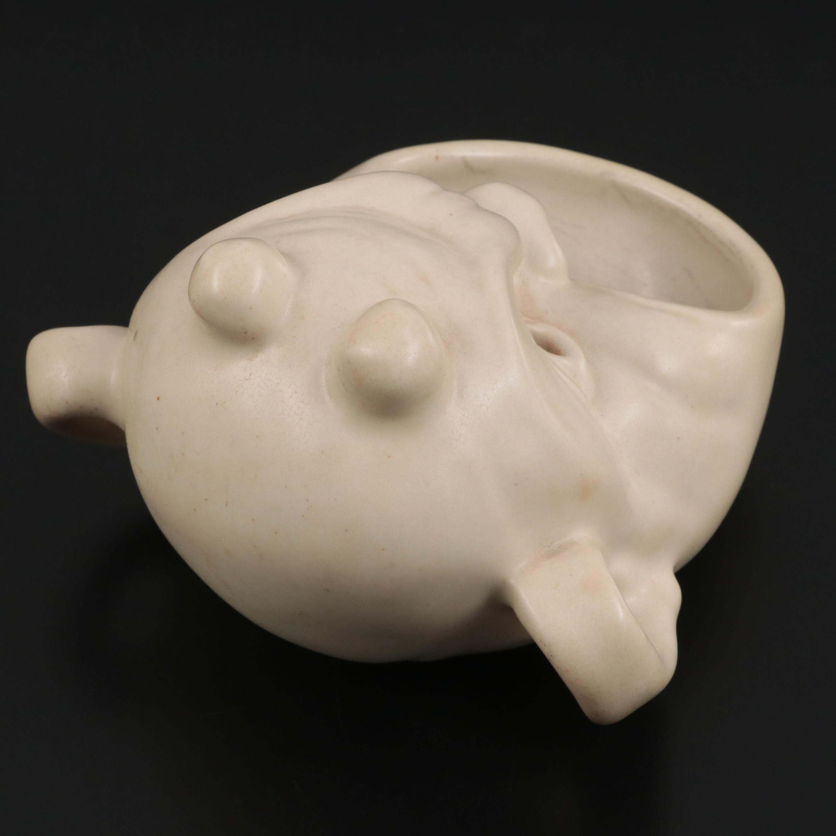 Rookwood Pottery "Devil Mask" Glazed Ceramic Ashtray, 1954