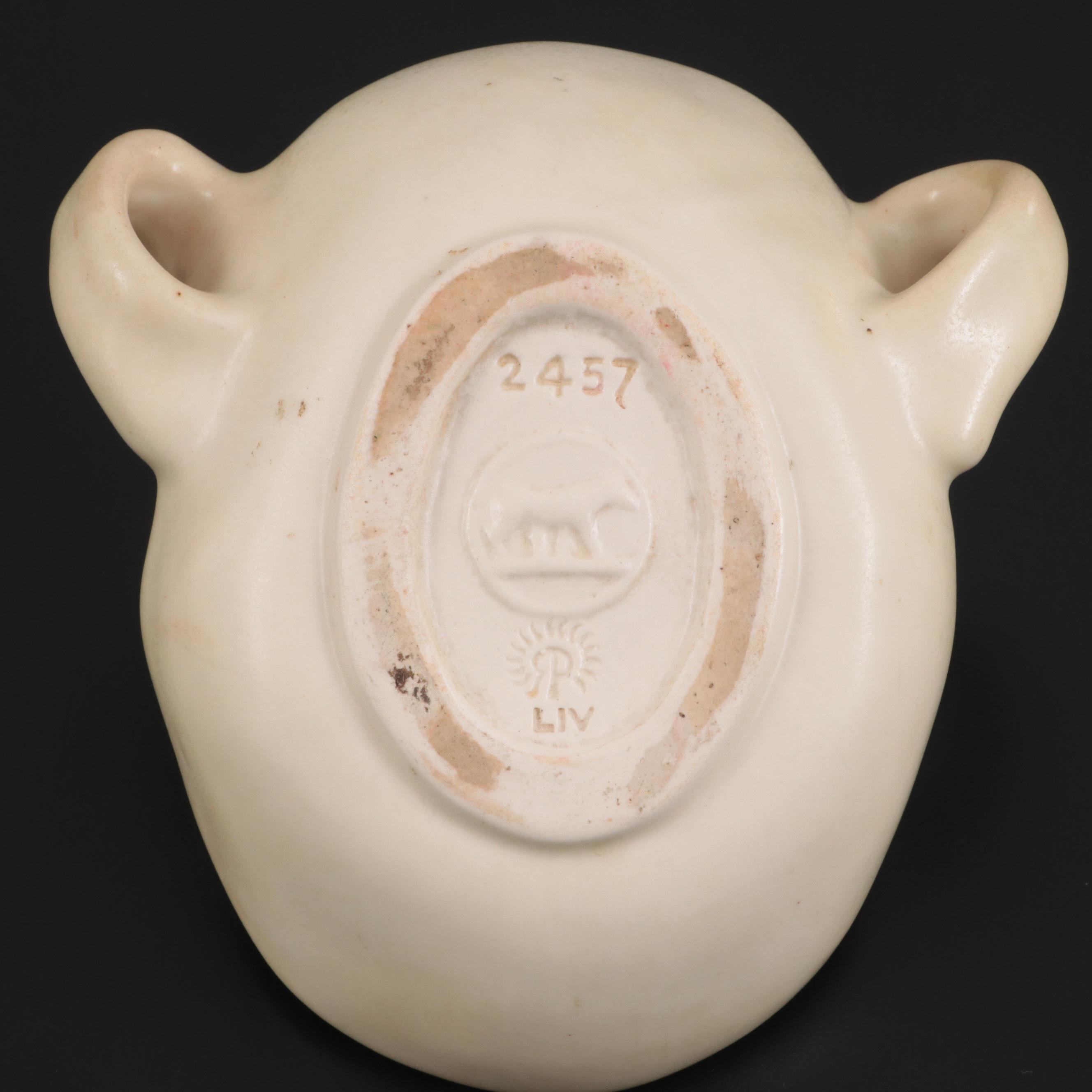 Rookwood Pottery "Devil Mask" Glazed Ceramic Ashtray, 1954