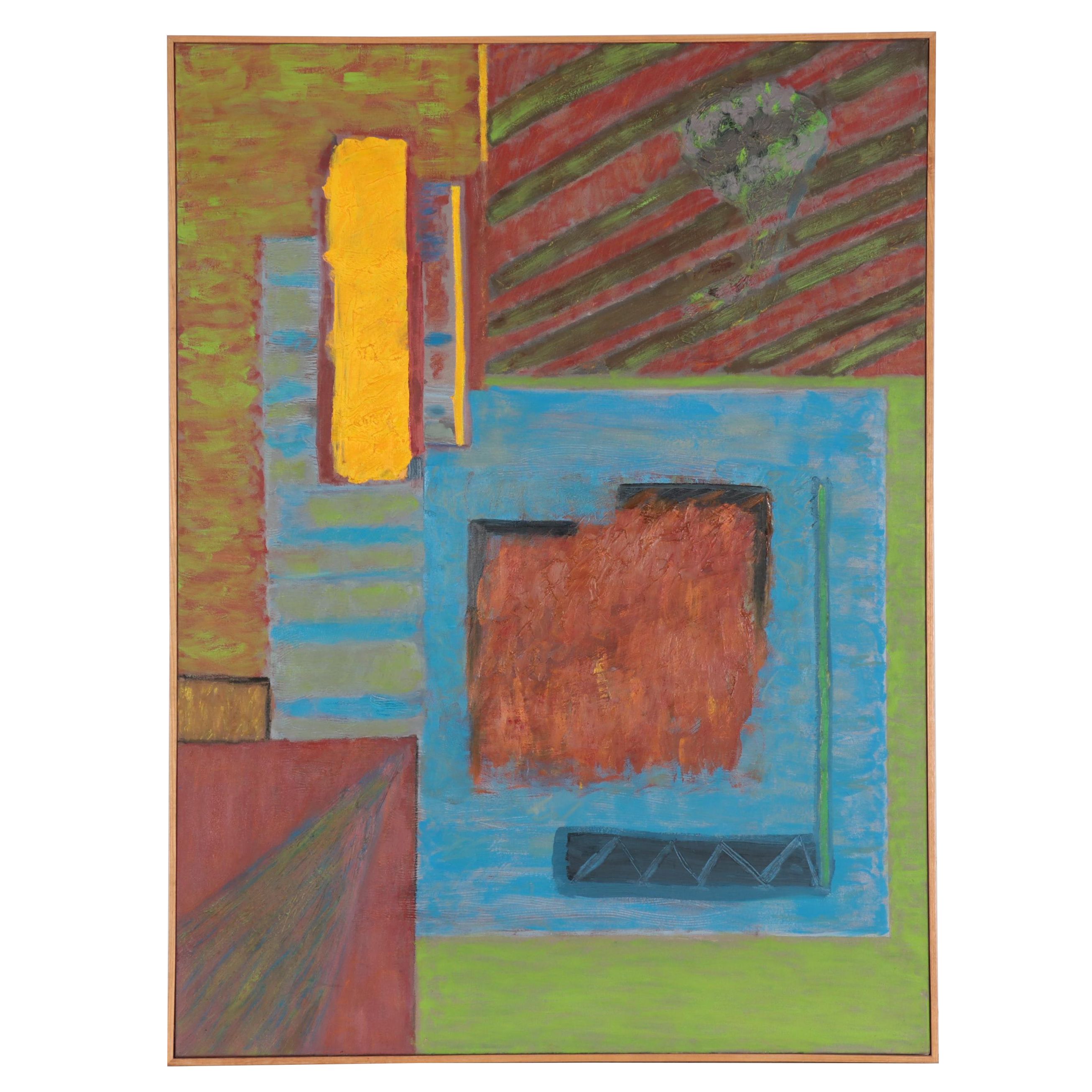 Felix Bronner Large-Scale Oil Painting "The Broken Square," 1990