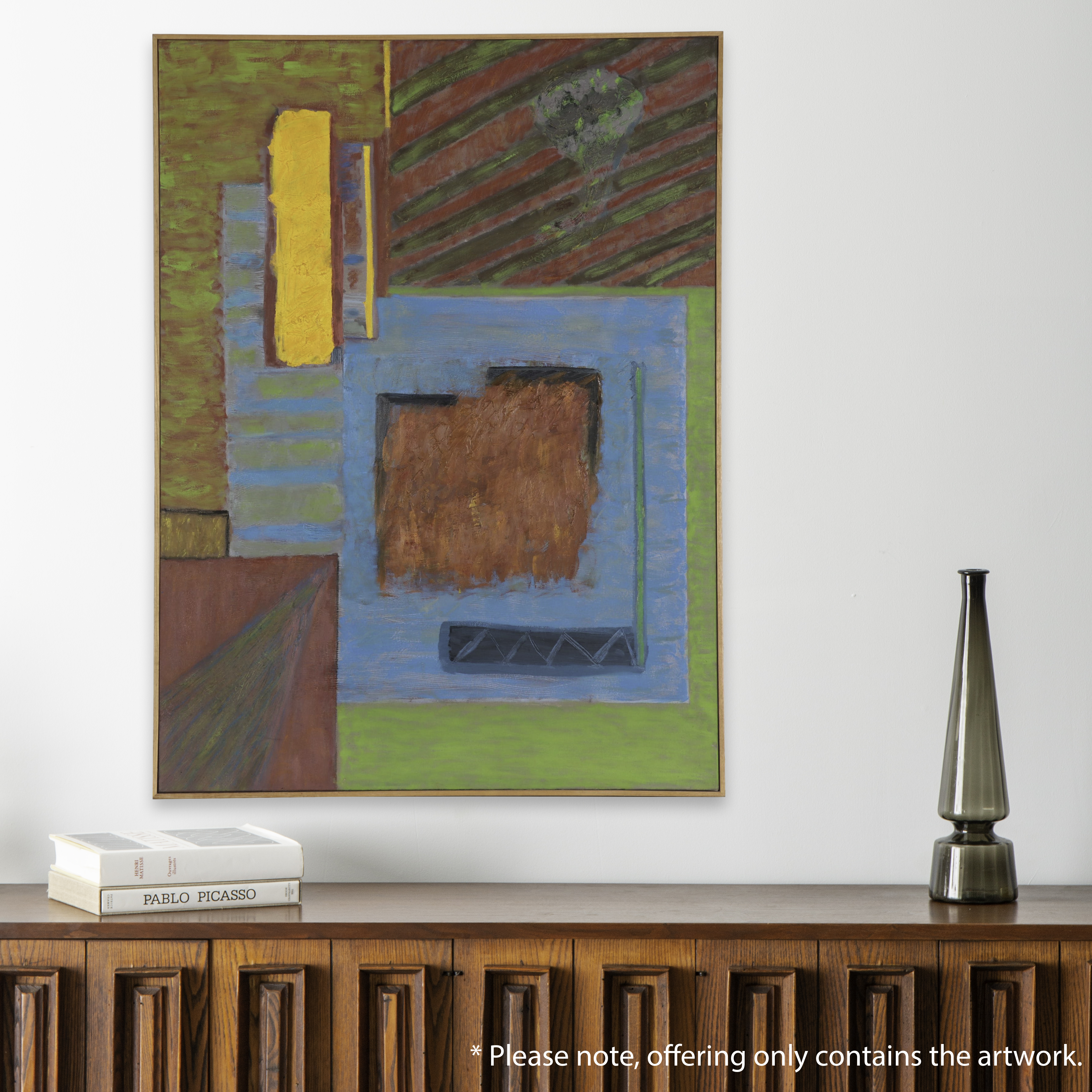 Felix Bronner Large-Scale Oil Painting "The Broken Square," 1990