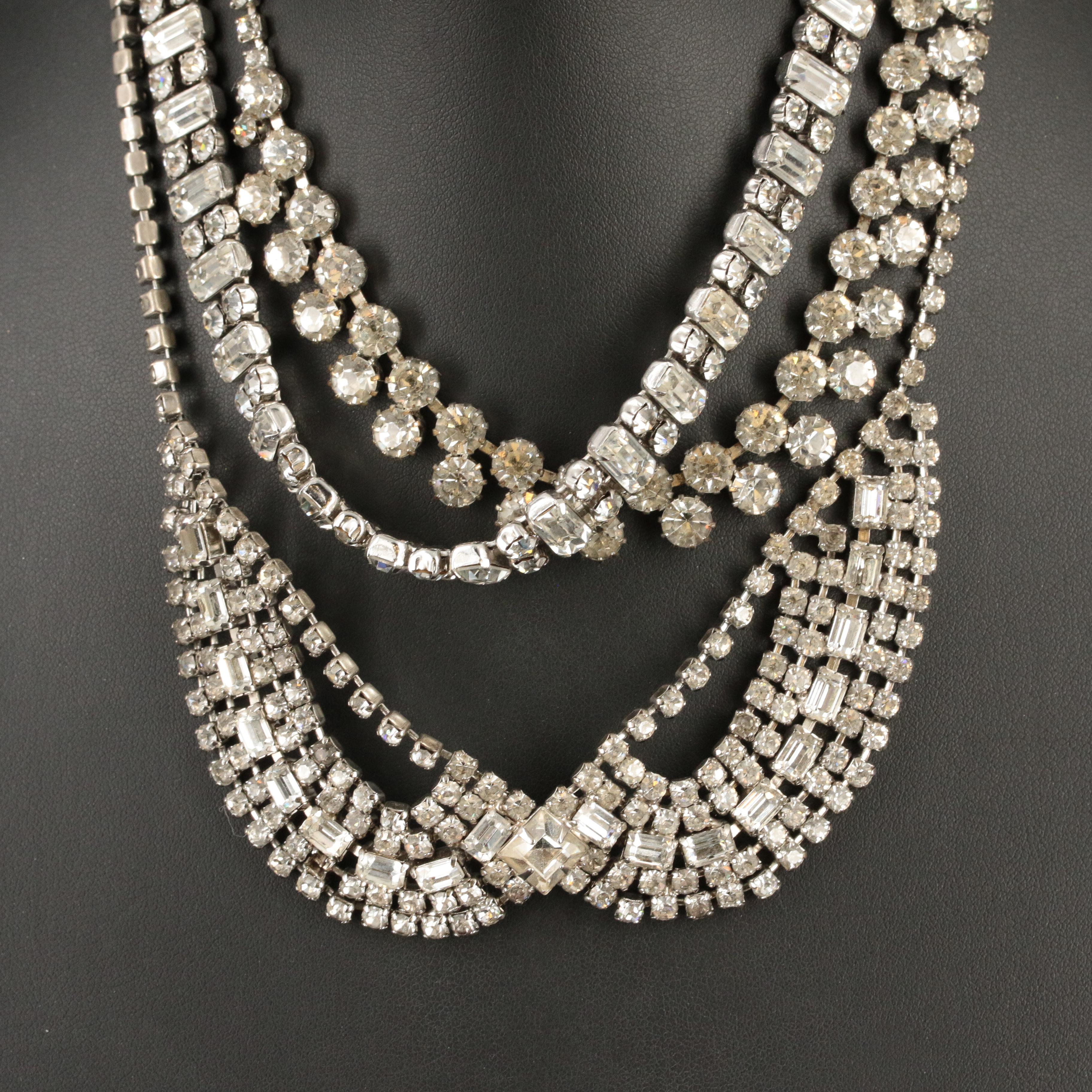 Weiss Rhinestone Necklace Trio