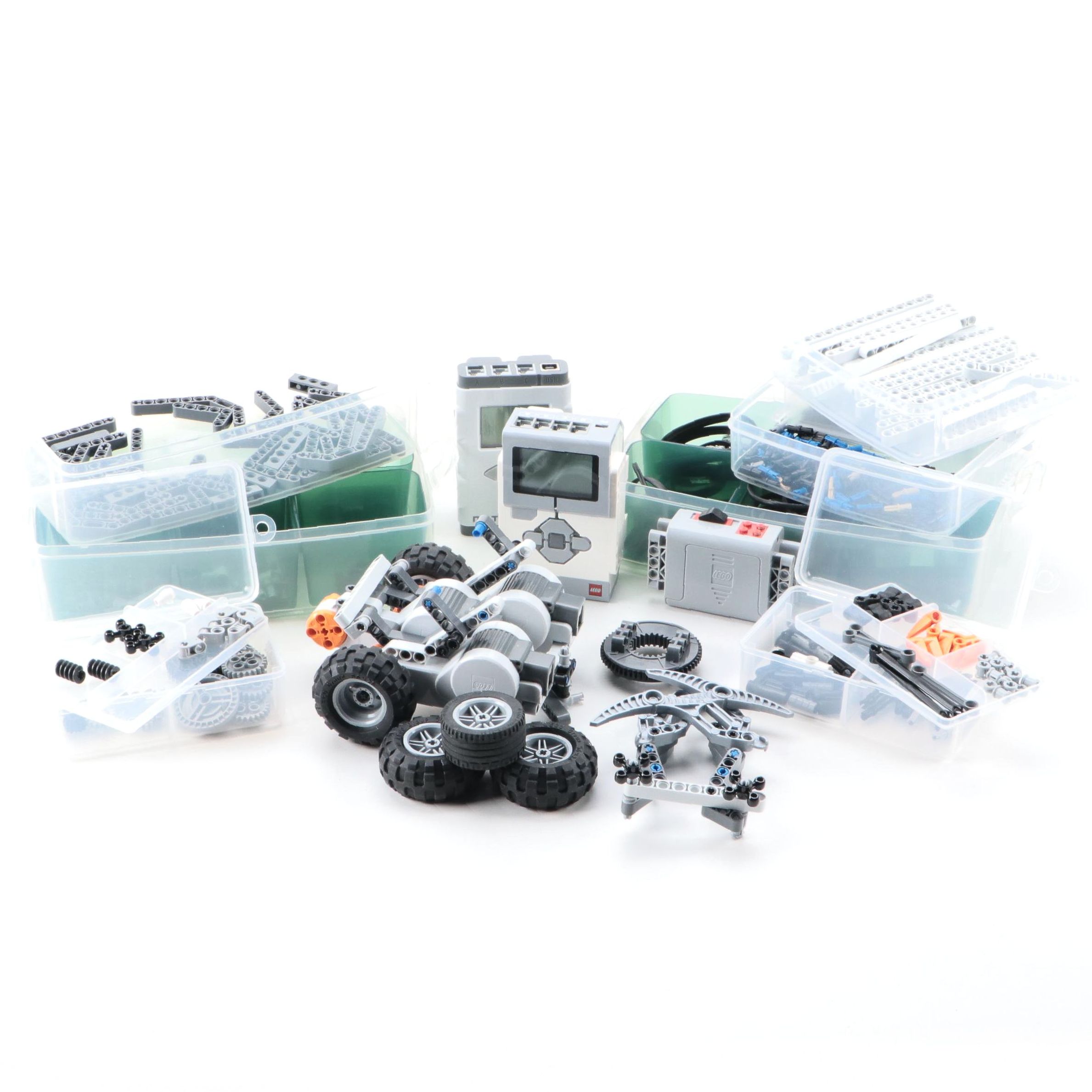 LEGO Mindstorms NXT Plastic Parts with Plastic Carrying Cases with More