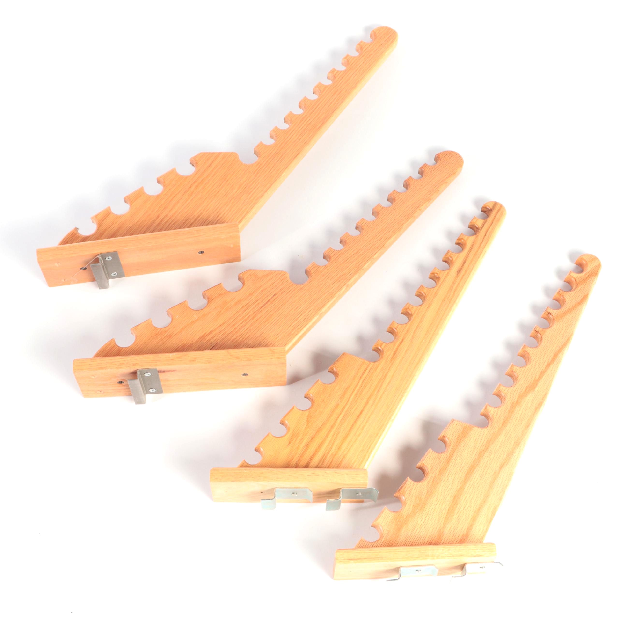 Wooden Golf Club Rack Wall Display