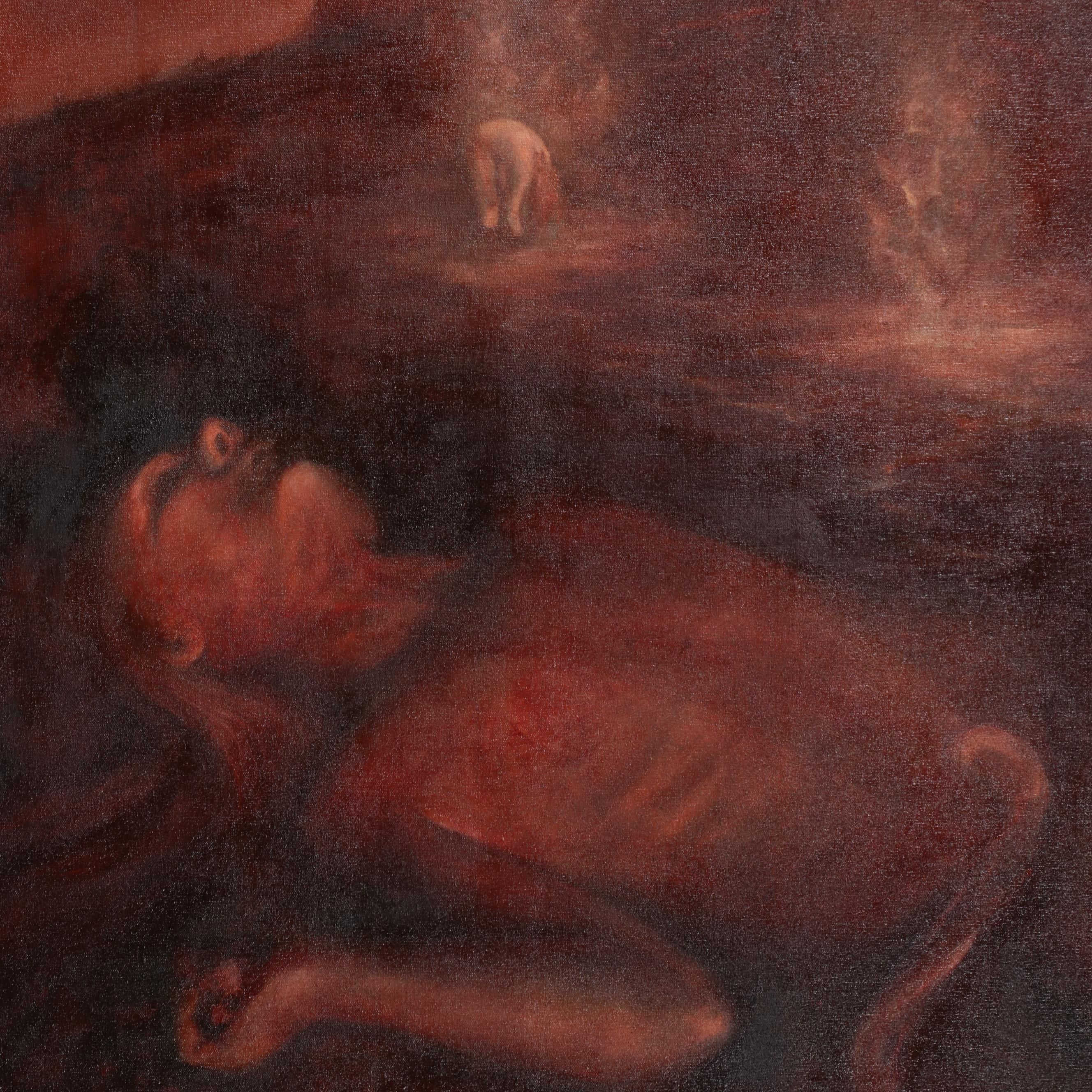 Sarah Szabo Surrealist Figural Oil Painting "Volcanic Revival," 21st Century