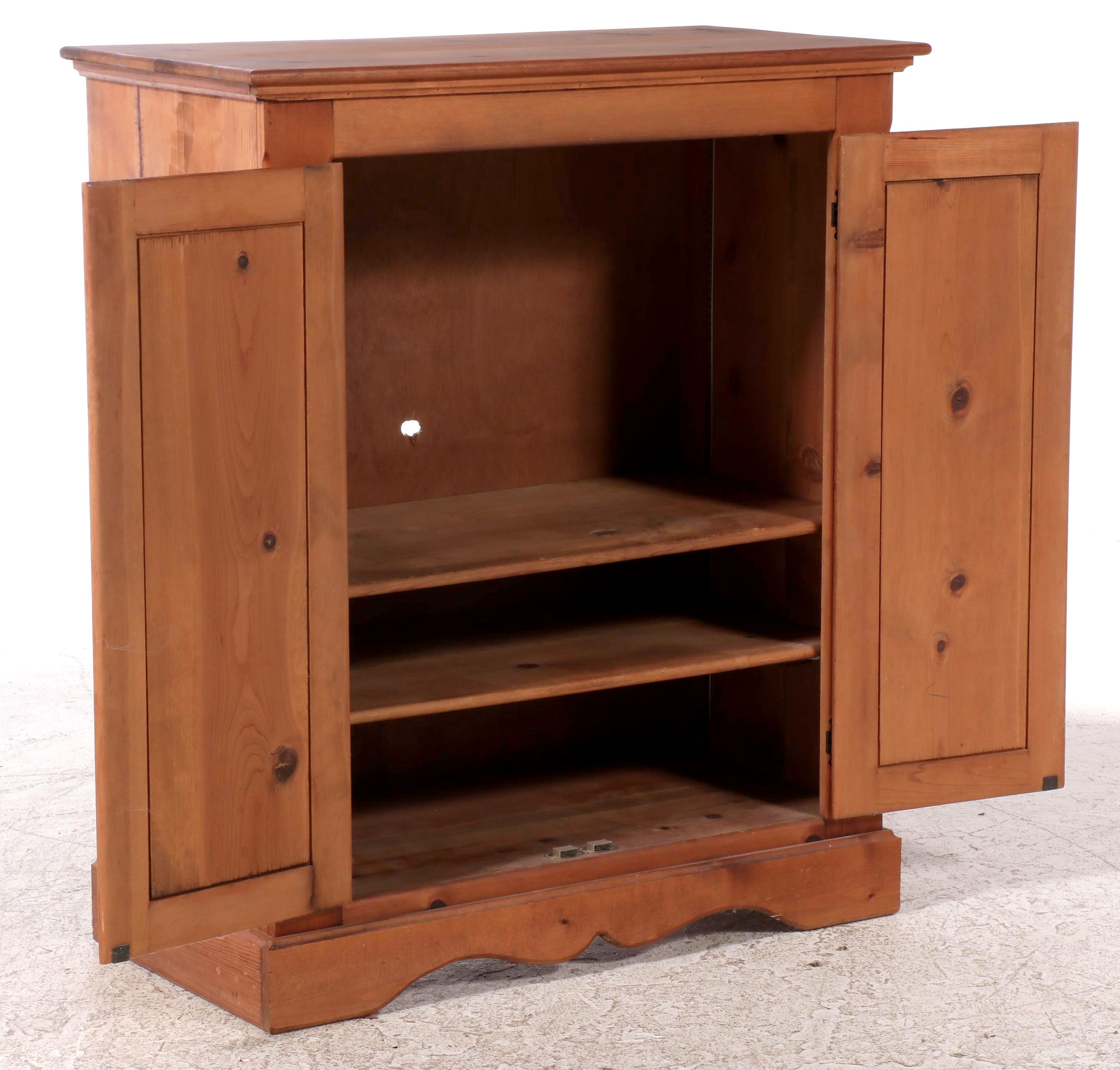 Colonial Style Pine Media Cabinet