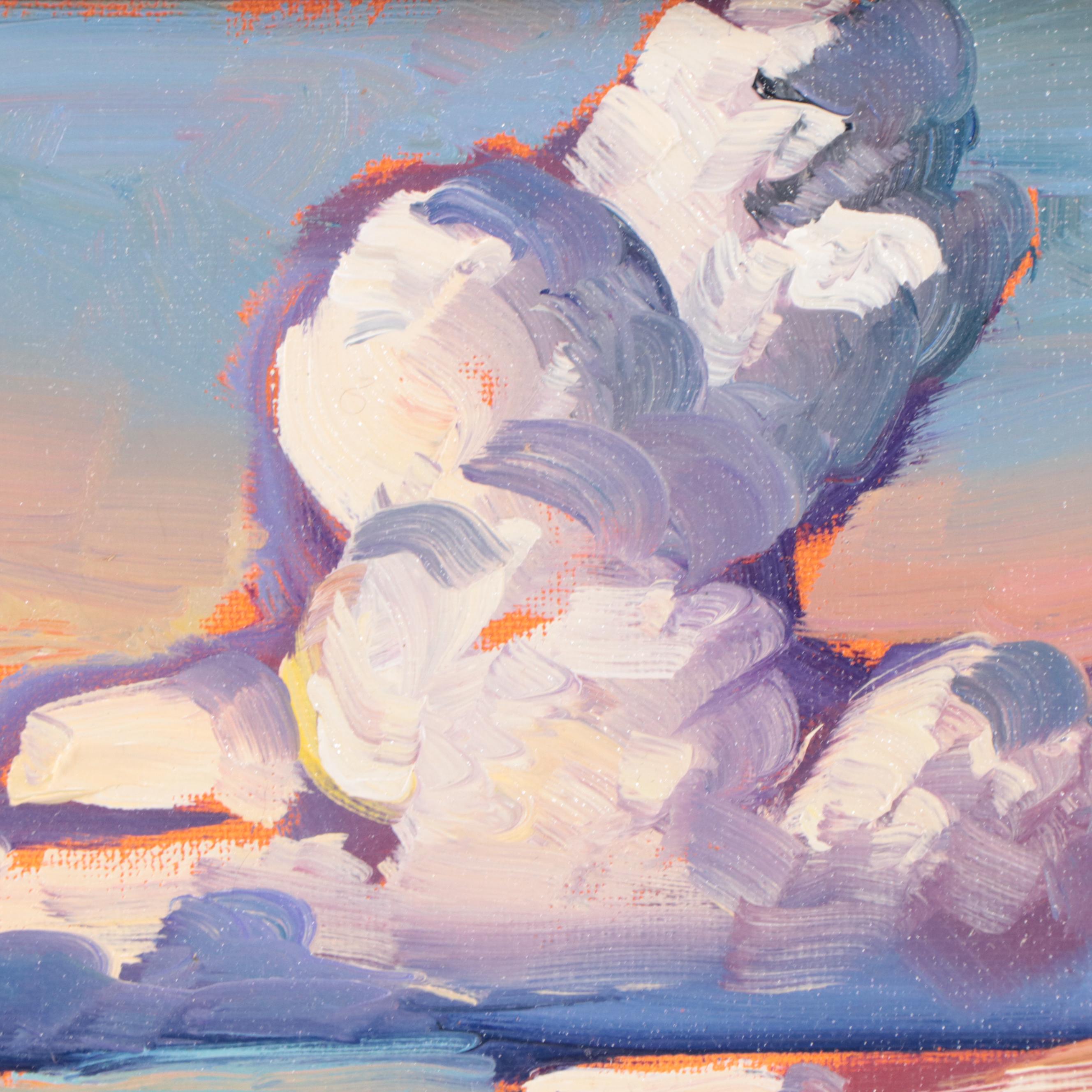 William Hawkins Oil Painting of Clouds Over the Sea, 2023