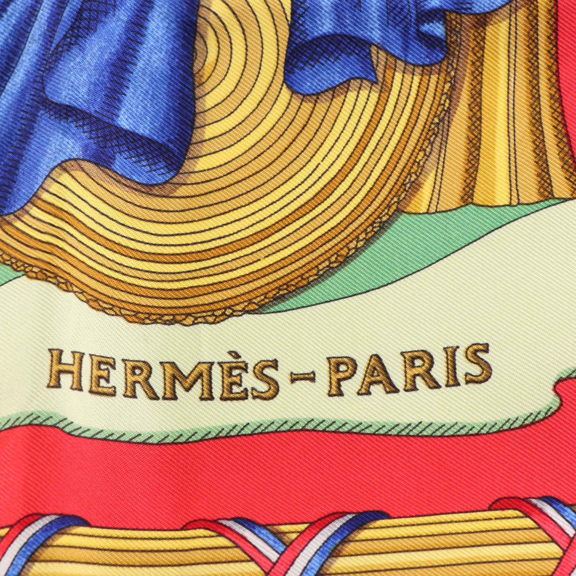 Hermès "1789 Liberté Egalité Fraternité" Scarf 90 in Silk Twill