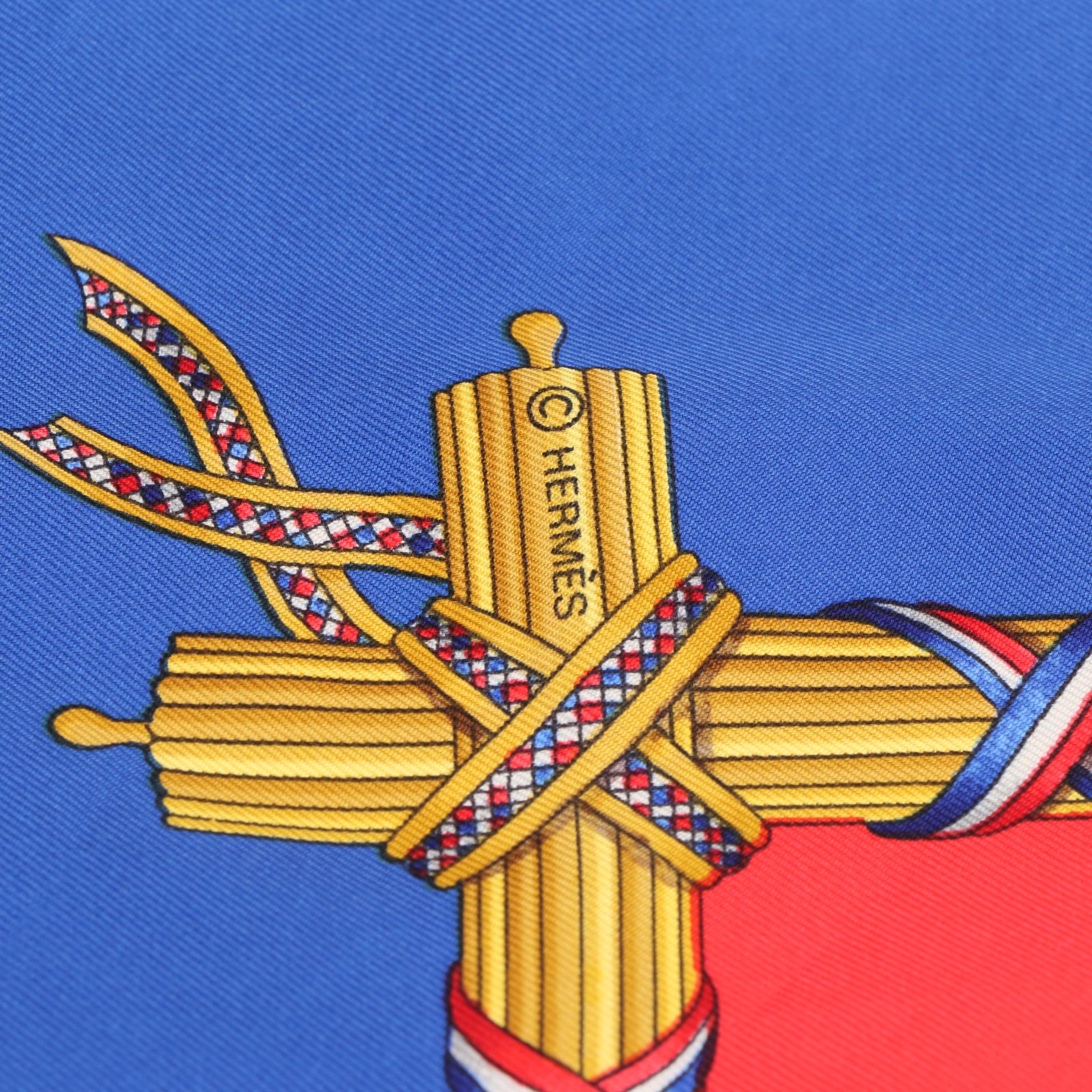Hermès "1789 Liberté Egalité Fraternité" Scarf 90 in Silk Twill