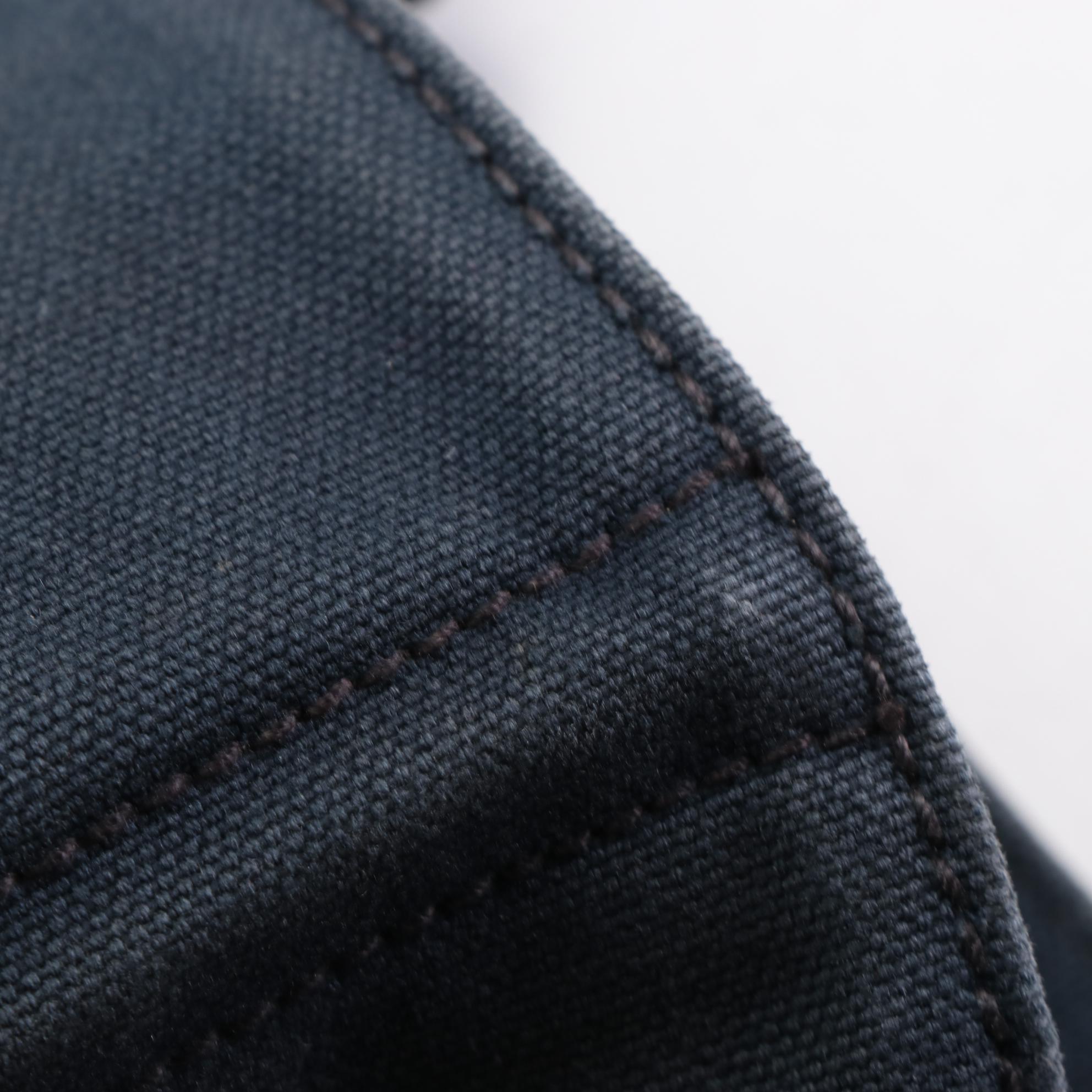 Prada Large Canapa Logo Tote in Navy Canvas