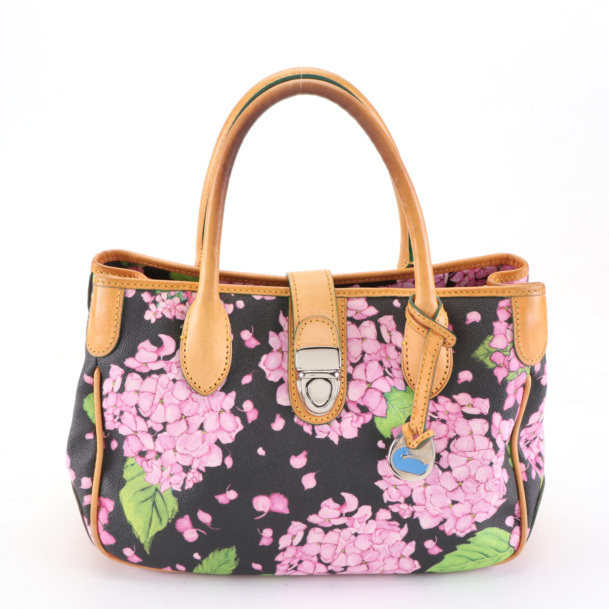 Dooney & Bourke Mini Barlow Leather and Hydrangea Coated Canvas Totes