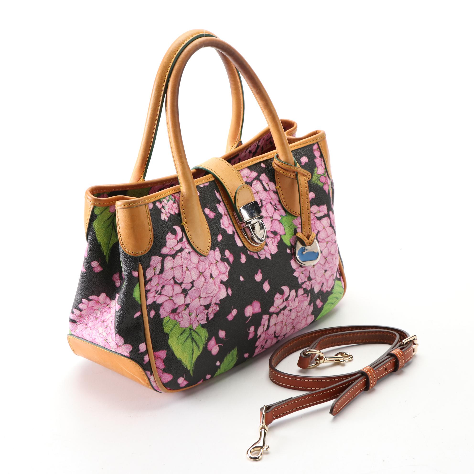 Dooney & Bourke Mini Barlow Leather and Hydrangea Coated Canvas Totes