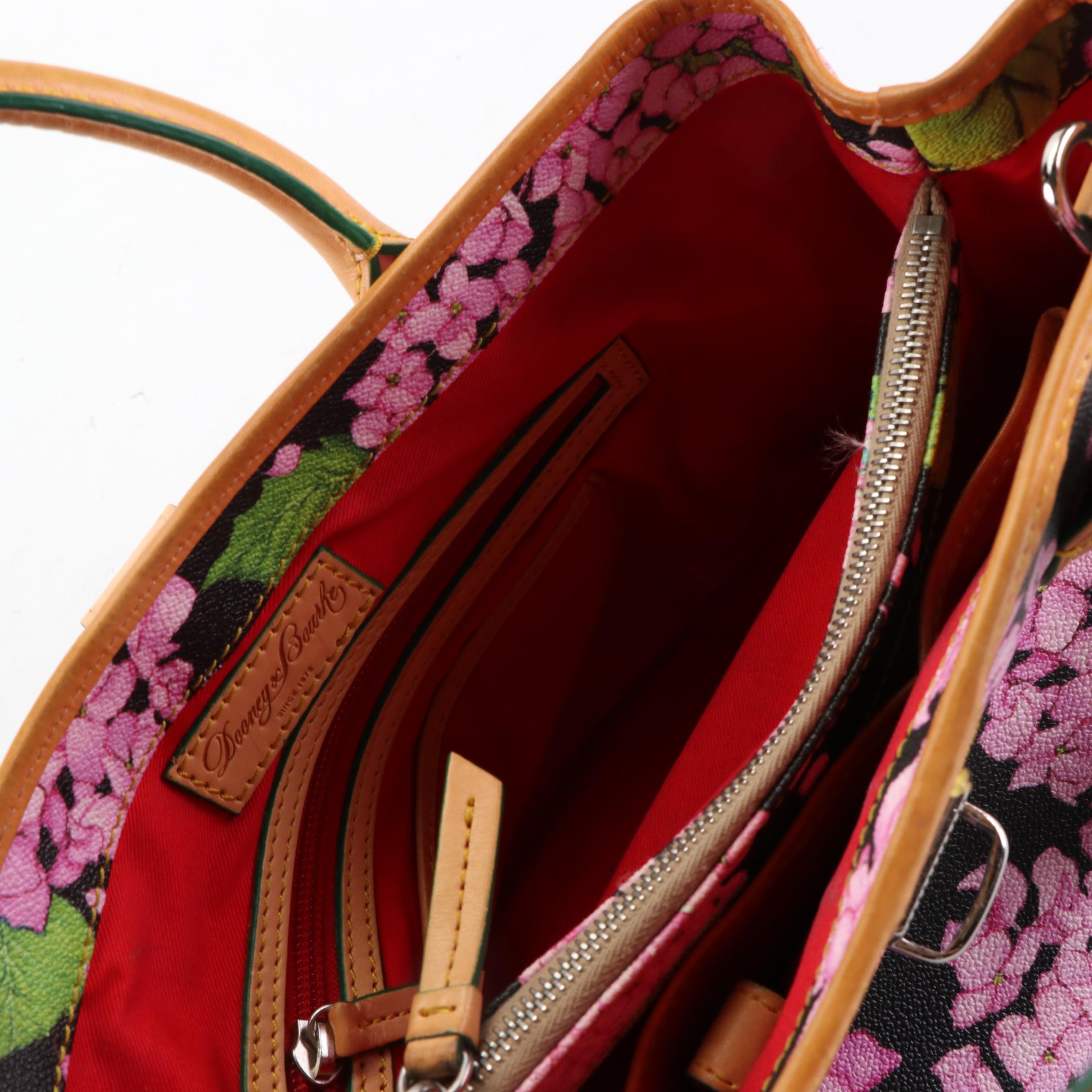 Dooney & Bourke Mini Barlow Leather and Hydrangea Coated Canvas Totes