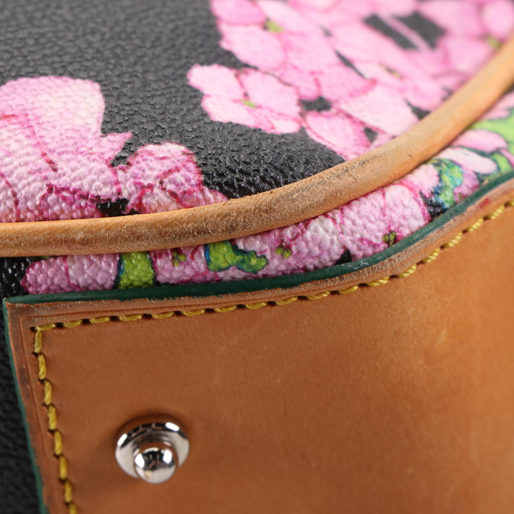 Dooney & Bourke Mini Barlow Leather and Hydrangea Coated Canvas Totes